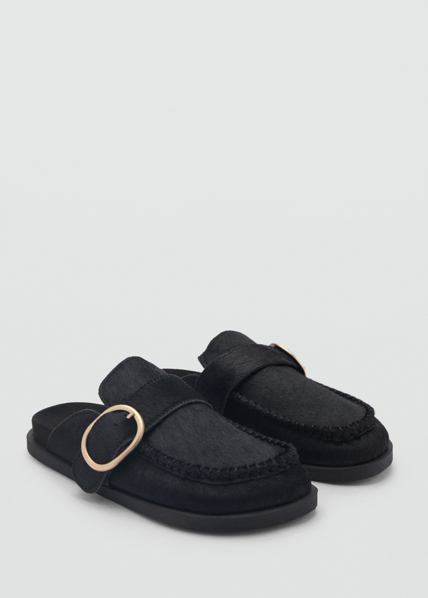 Leather clogs with buckle Teen Girl MANGO OUTLET USA