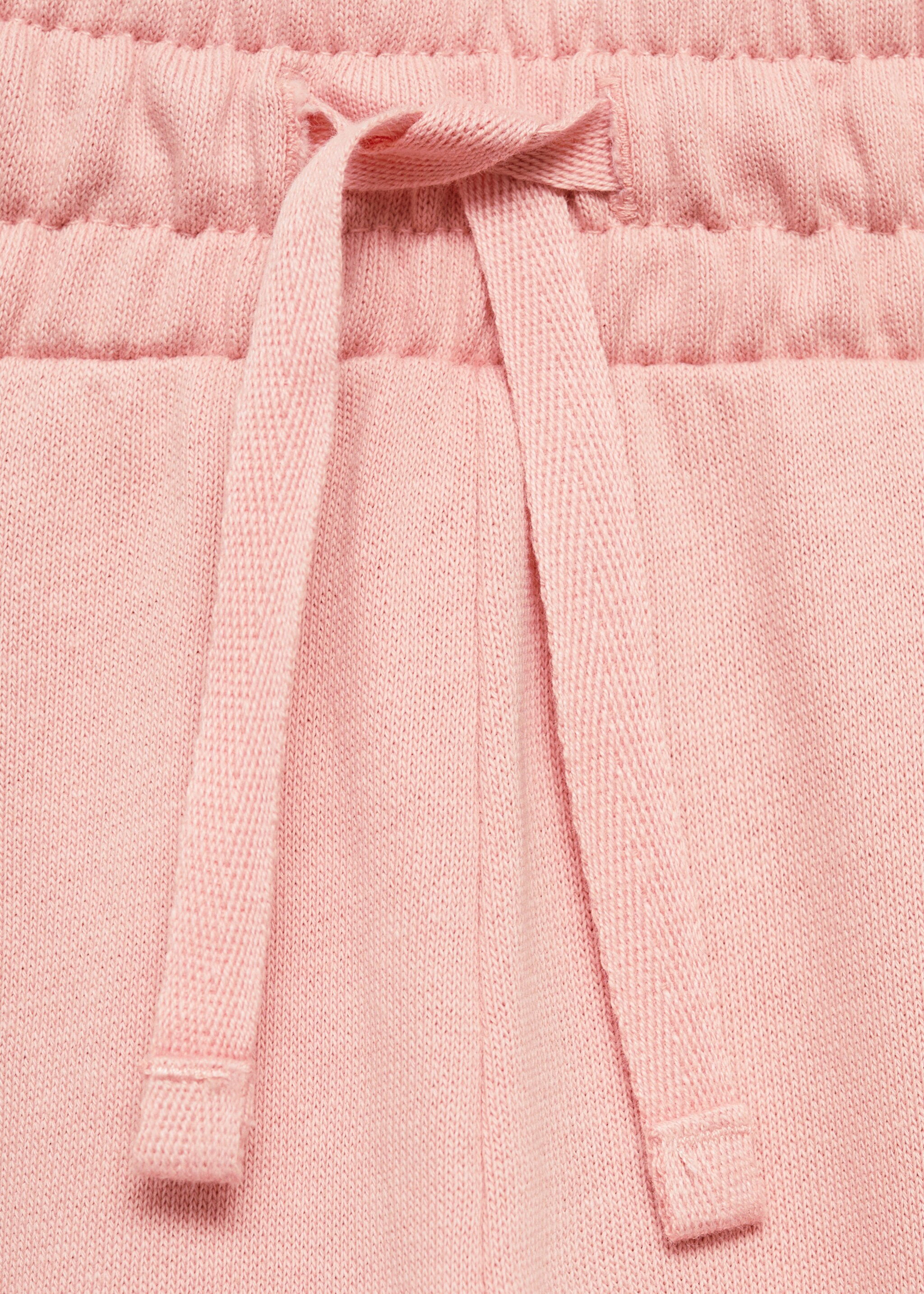 Straight-fit cotton trousers - Details of the article 8, Pink. Ref: 77075978-00.