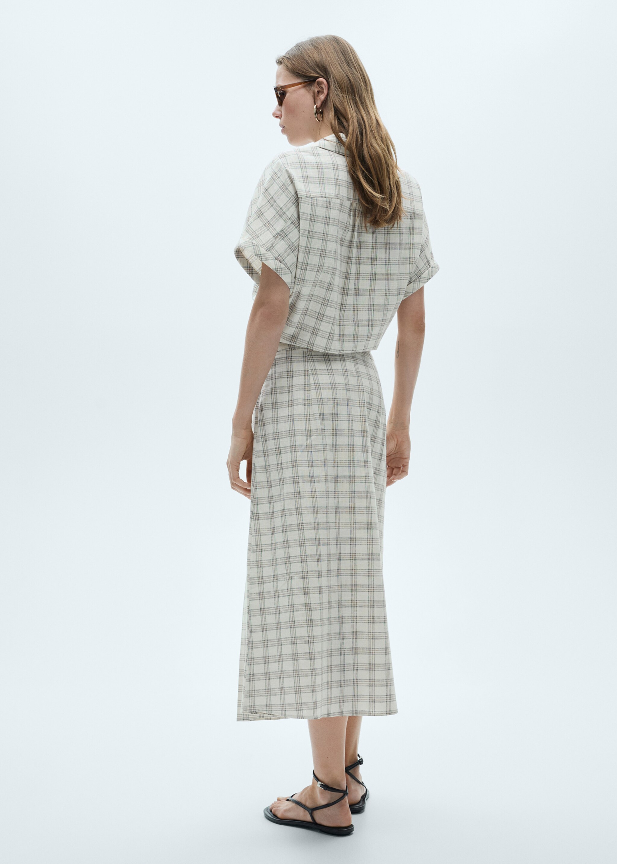 Check flared skirt - Reverse of the article