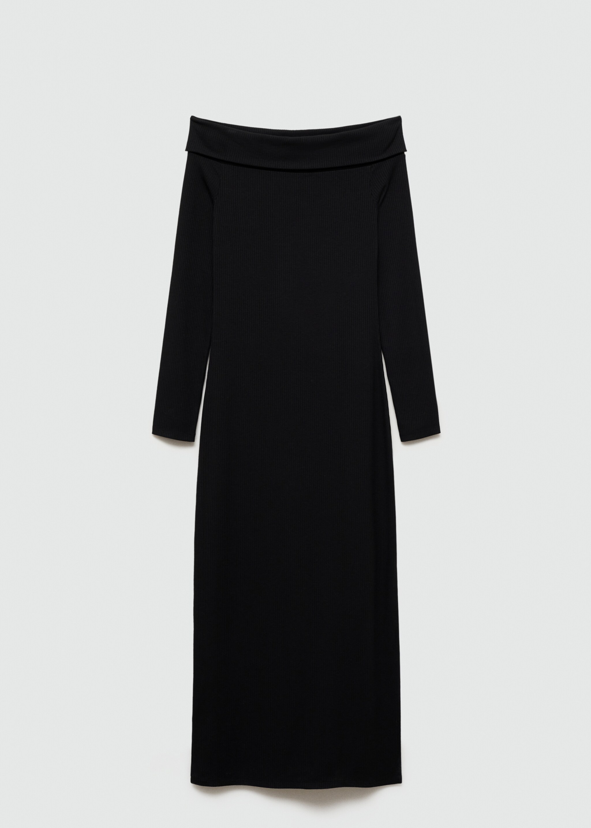 Φόρεμα μακρύ Off-the-shoulder - Προϊόν χωρίς μοντέλο, Μαύρο. Ref: 77075984-00.