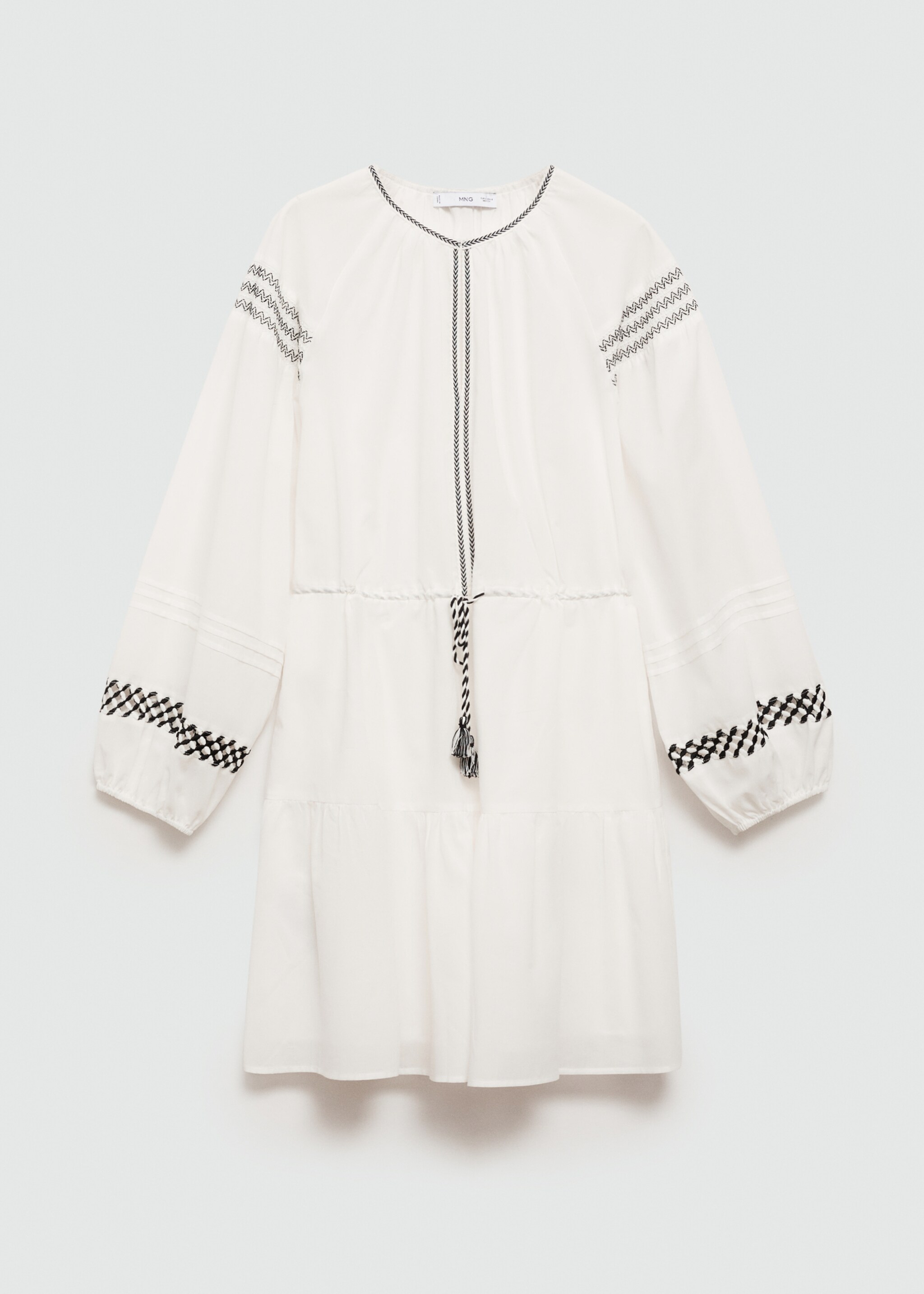 Cotton dress with embroidered details - Article without model