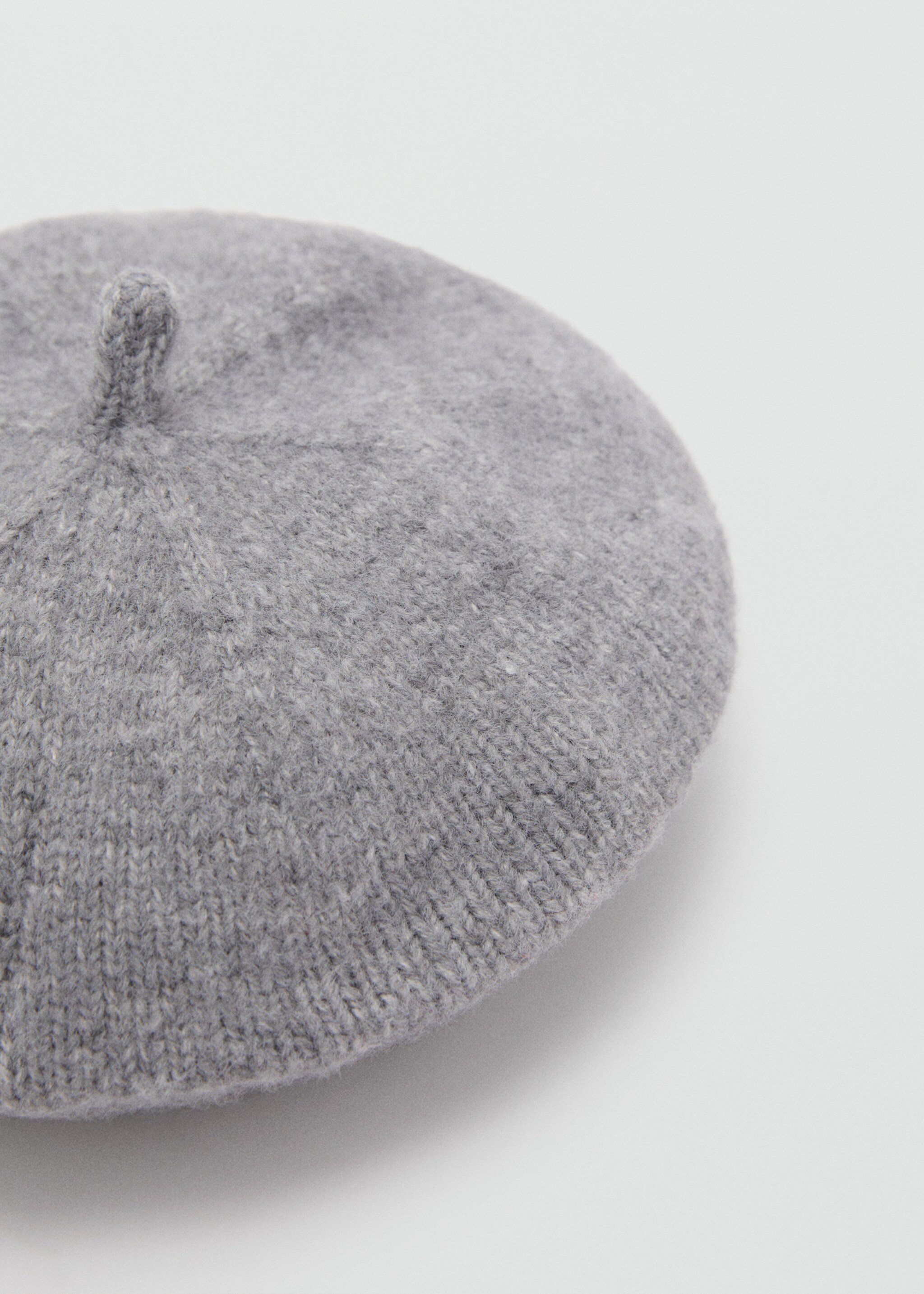 Striped beret - Medium plane, Medium Heather Grey. Ref: 77075994-00.