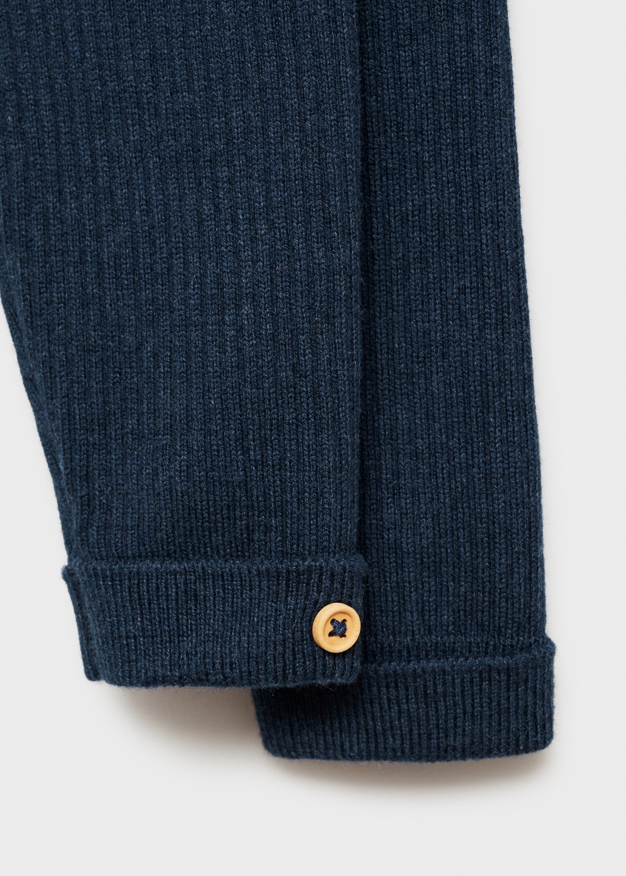 Legíny z žebrovaného úpletu a ohrnutými nohavicemi - Detail zboží 8, Námořnická modrá. Ref: 77075995-00.