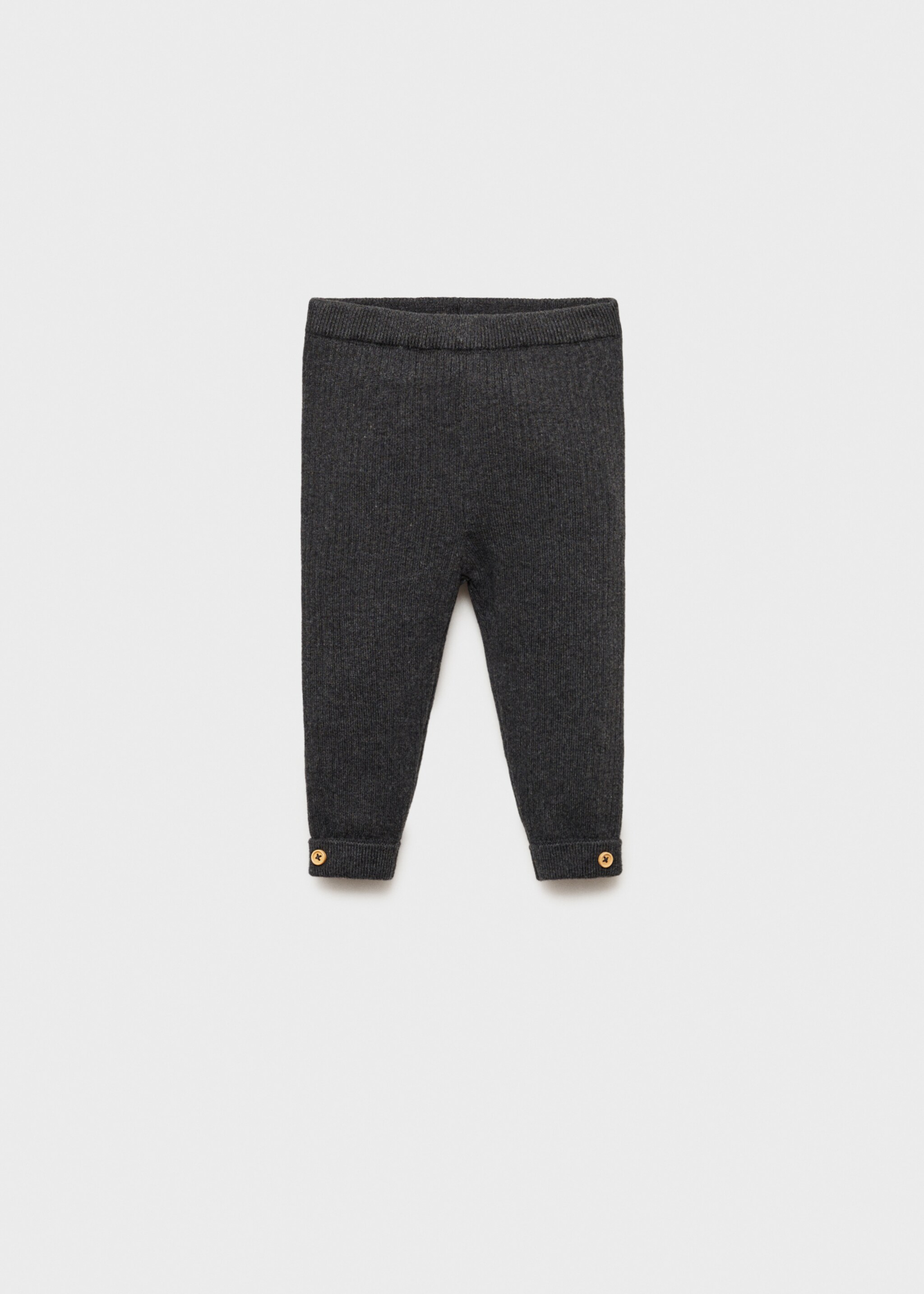 Legging côtelé à revers - Article sans modèle, Gris chiné foncé. Ref: 77075995-00.