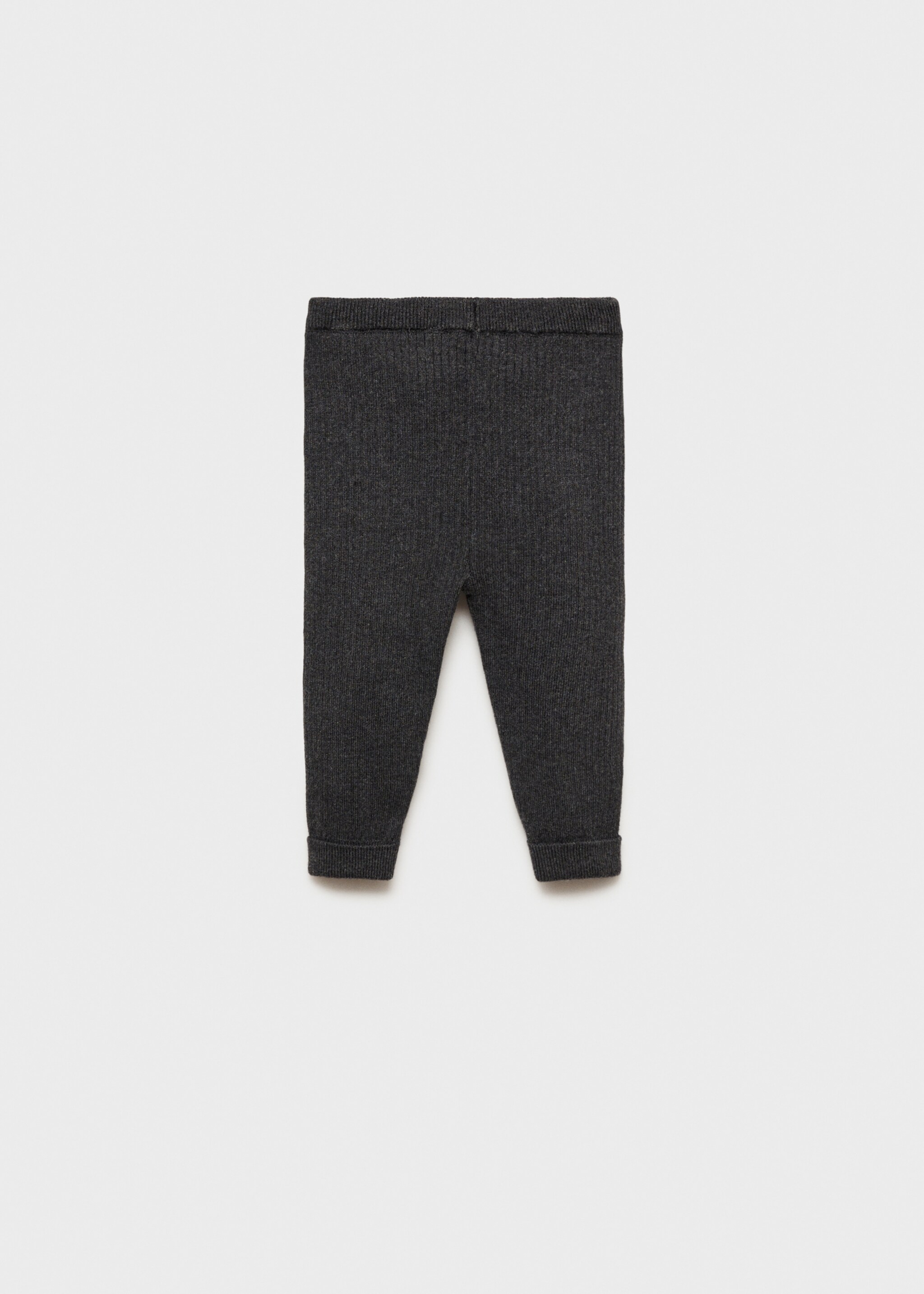 Legging côtelé à revers - Verso de l’article, Gris chiné foncé. Ref: 77075995-00.