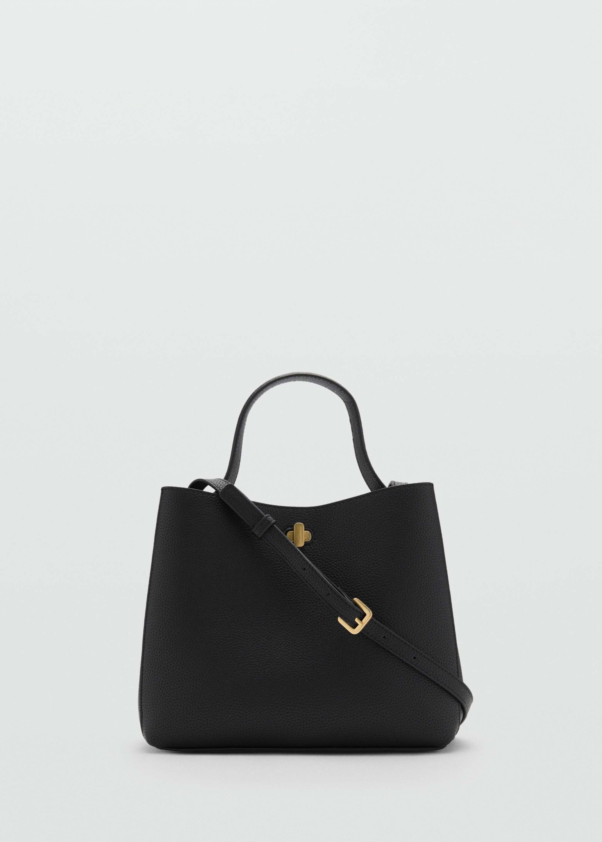 Crossbody bag with double handle - Article without model, Black. Ref: 77075999-00.