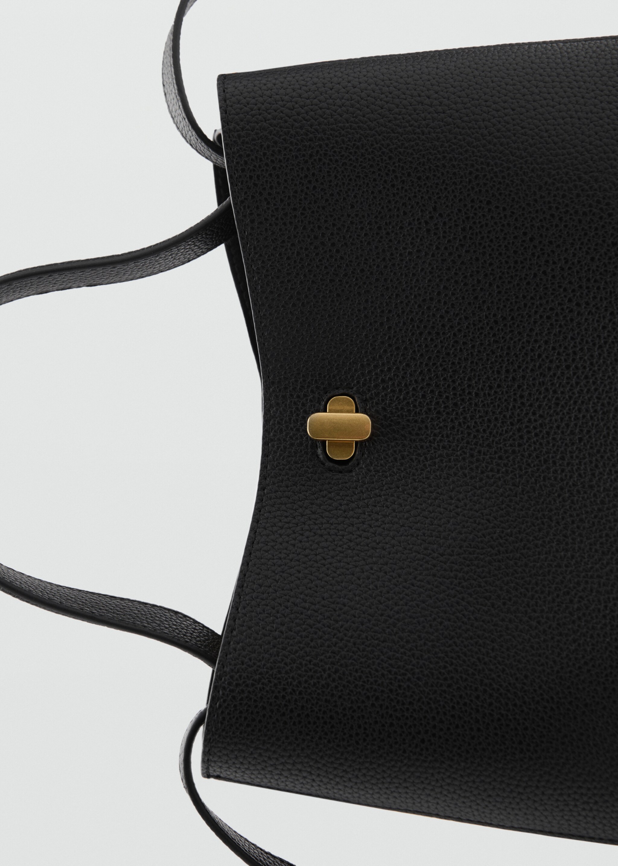 Crossbody bag with double handle - Details of the article 1, Black. Ref: 77075999-00.