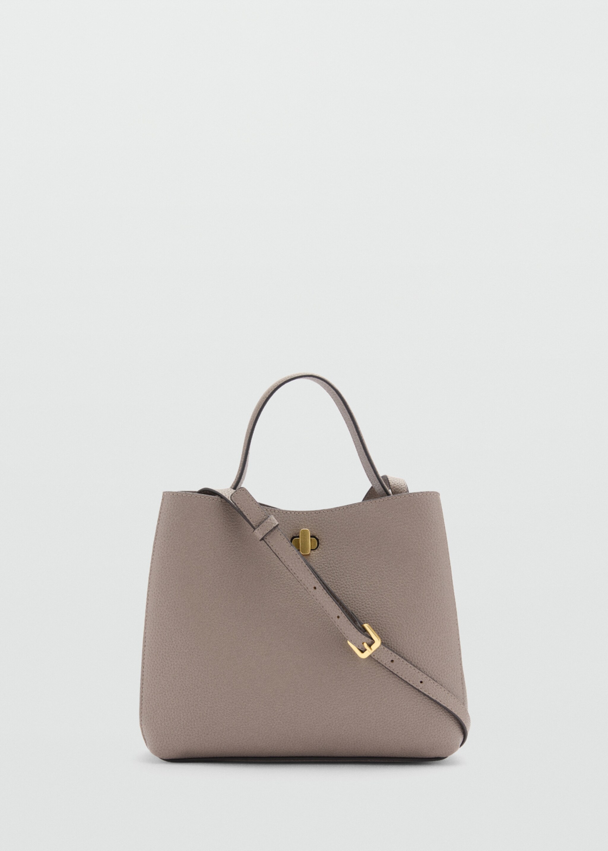 Crossbody bag with double handle - Article without model, Light/Pastel Brown. Ref: 77075999-00.