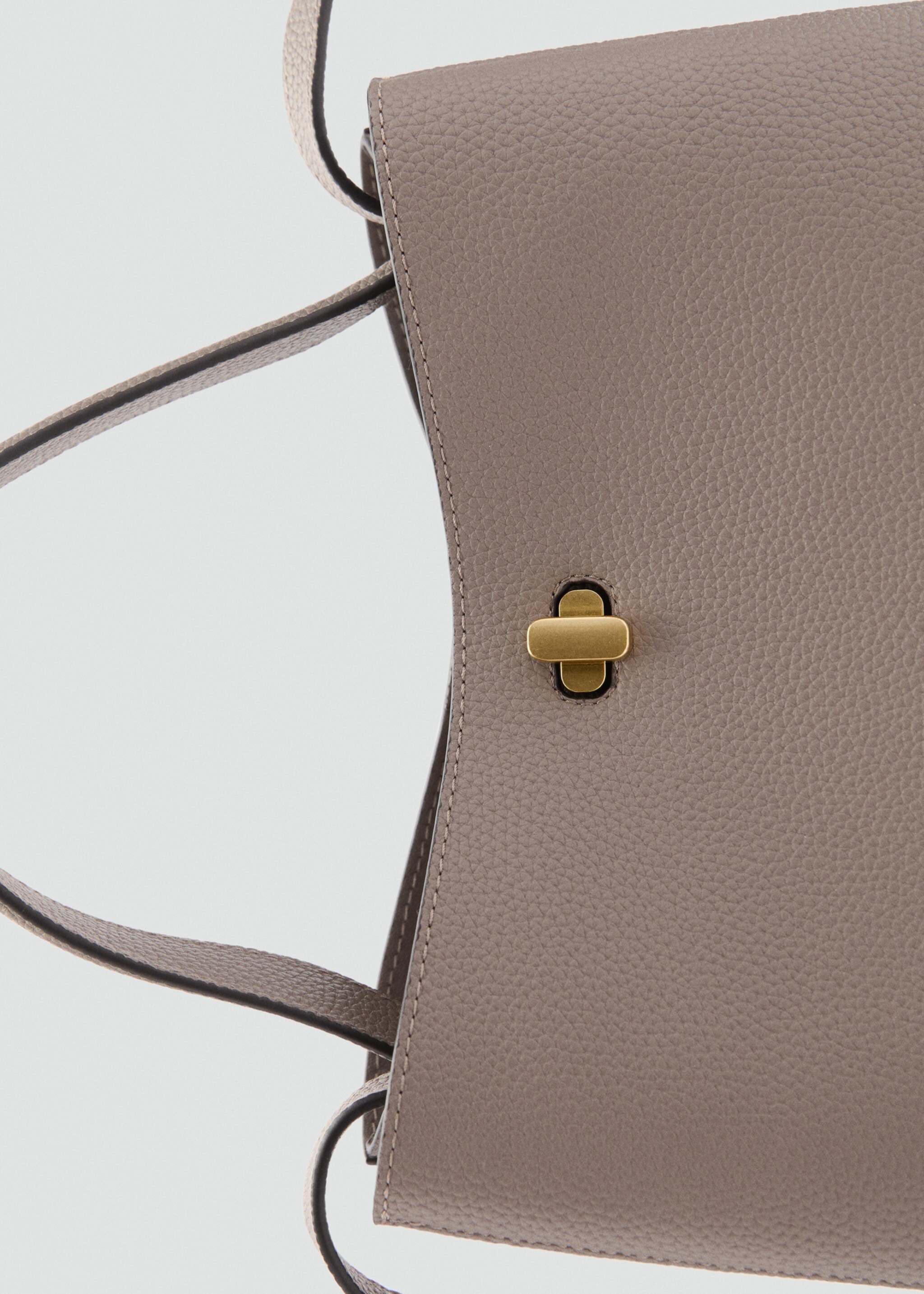Crossbody bag with double handle - Details of the article 1, Light/Pastel Brown. Ref: 77075999-00.