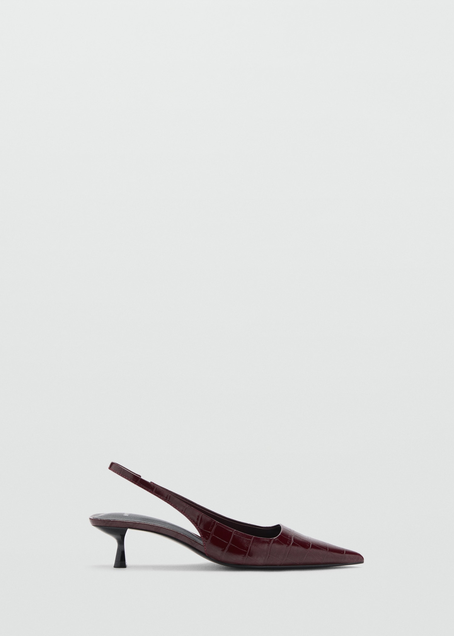 Mango High Heels Bordeaux Rot Mango Stiefelette Kroko Bordeaux 2025