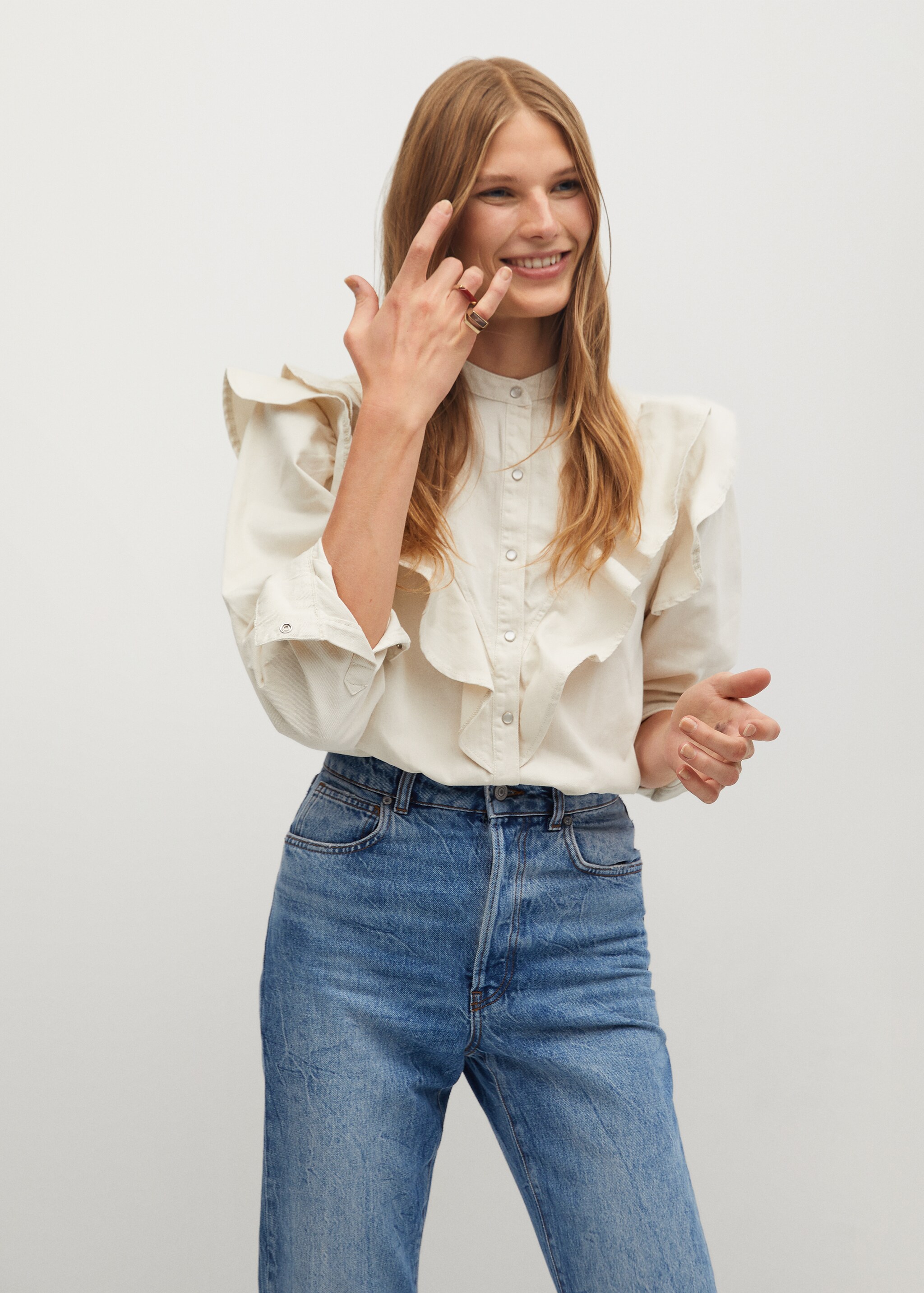 Relaxed Jeans in Used-Optik - Detail des Artikels 1