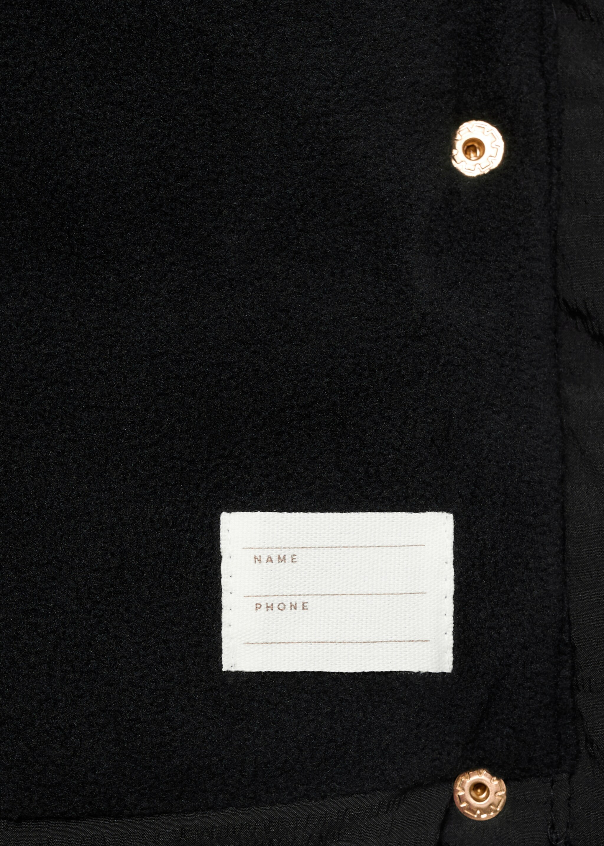 Quilted coat with fur-effect hood - Details of the article 0, Black. Ref: 77076336-00.
