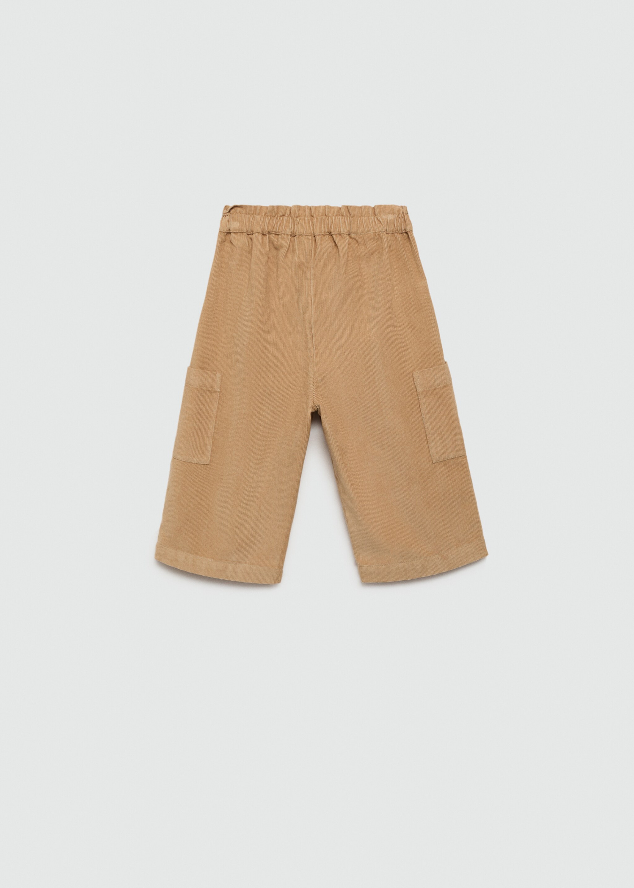 Corduroy cargo trousers - Reverse of the article, Tobacco Brown. Ref: 77076339-00.