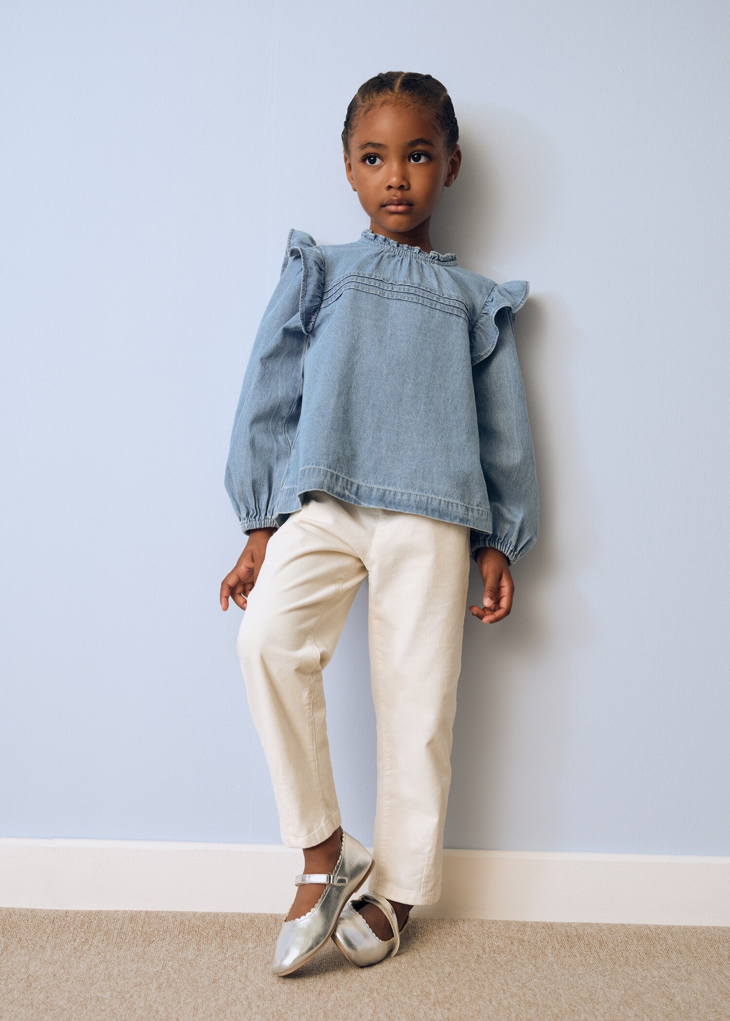 Corduroy paper bag pants - Details of the article 5