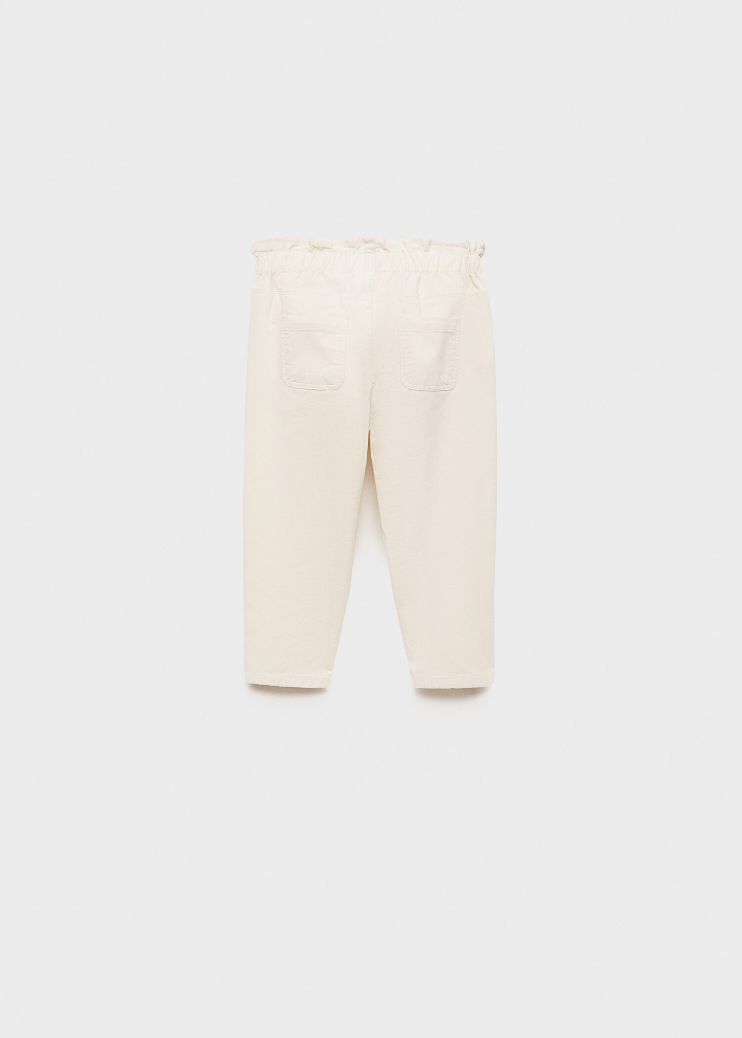 Corduroy paper bag pants - Reverse of the article
