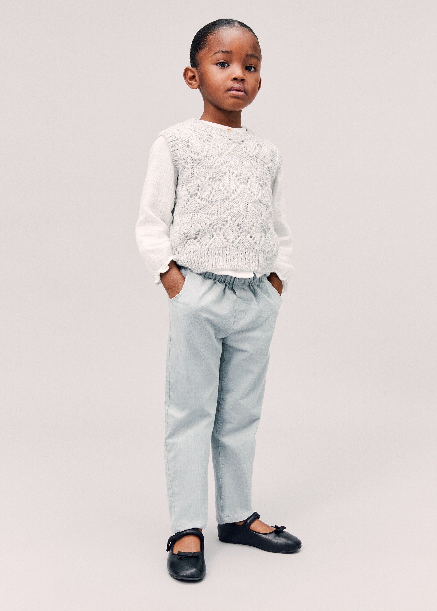Corduroy paper bag pants - Details of the article 5