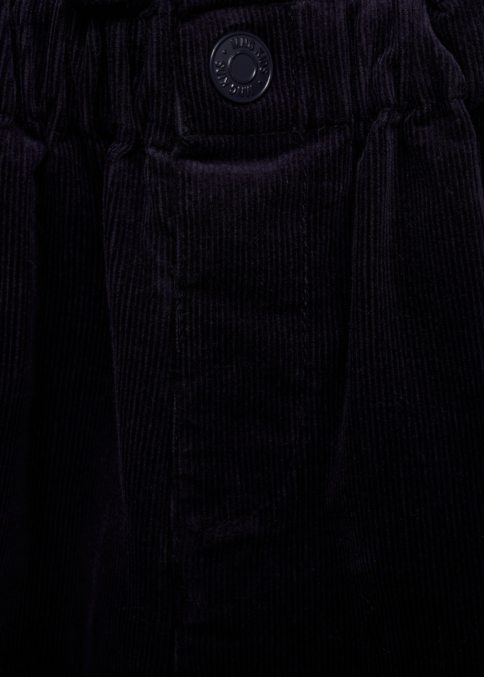 Paper Bag-Cordhose - Detail des Artikels 8, Dunkles Marineblau. Ref: 77076344-00.