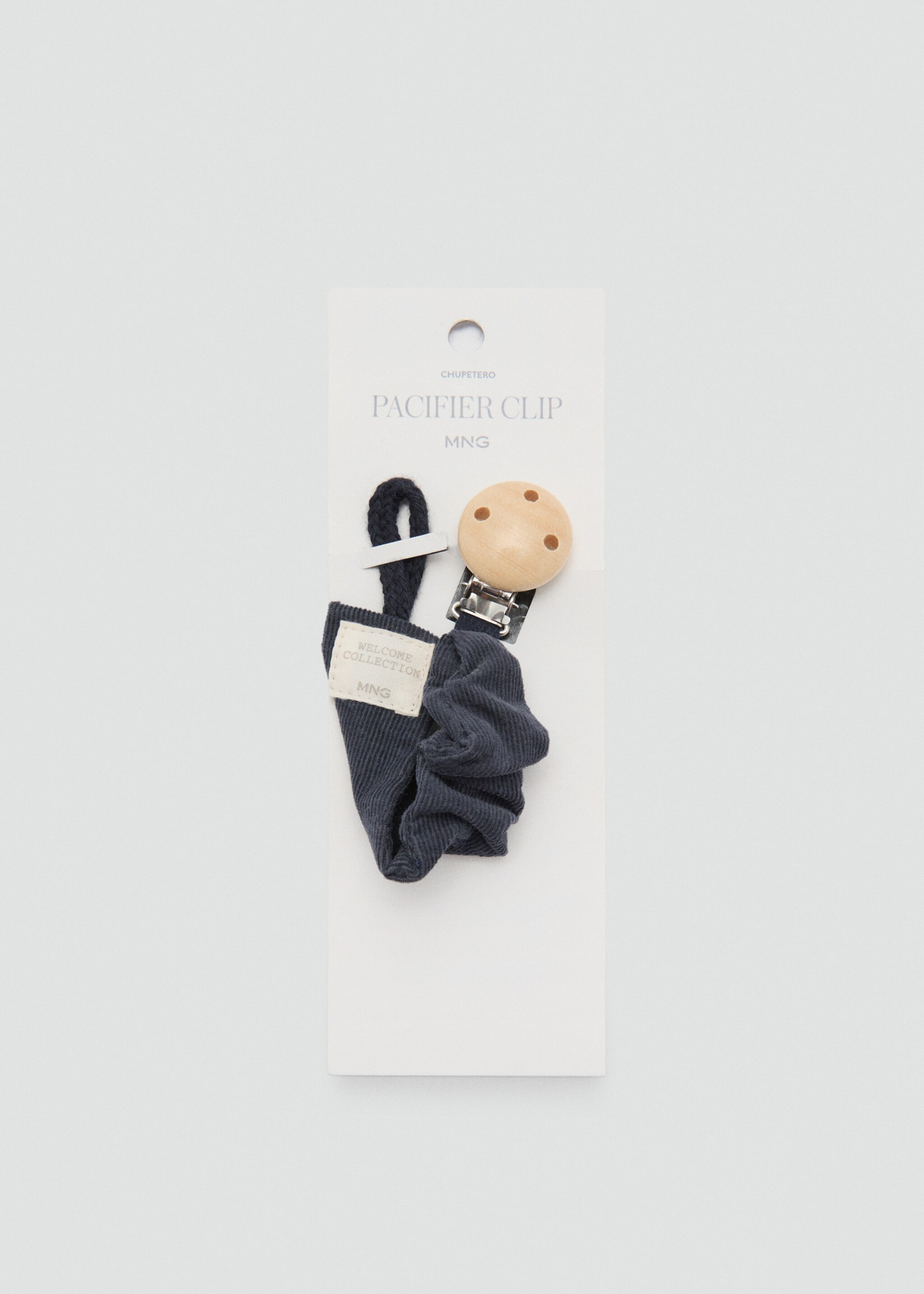 Corduroy brooch pacifier holder - Medium plane, Dark Navy. Ref: 77076347-00.