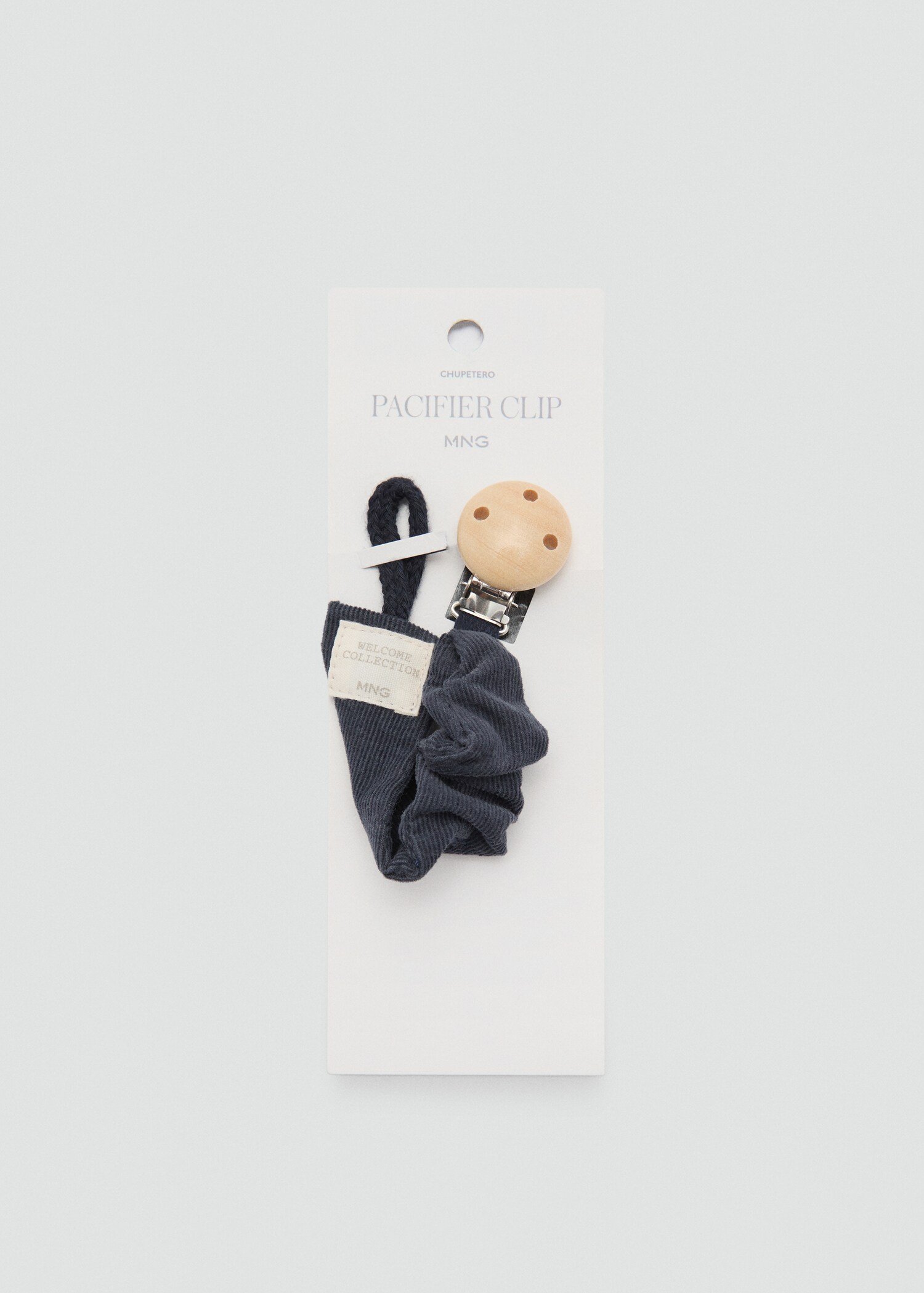 Corduroy brooch pacifier holder - Medium plane