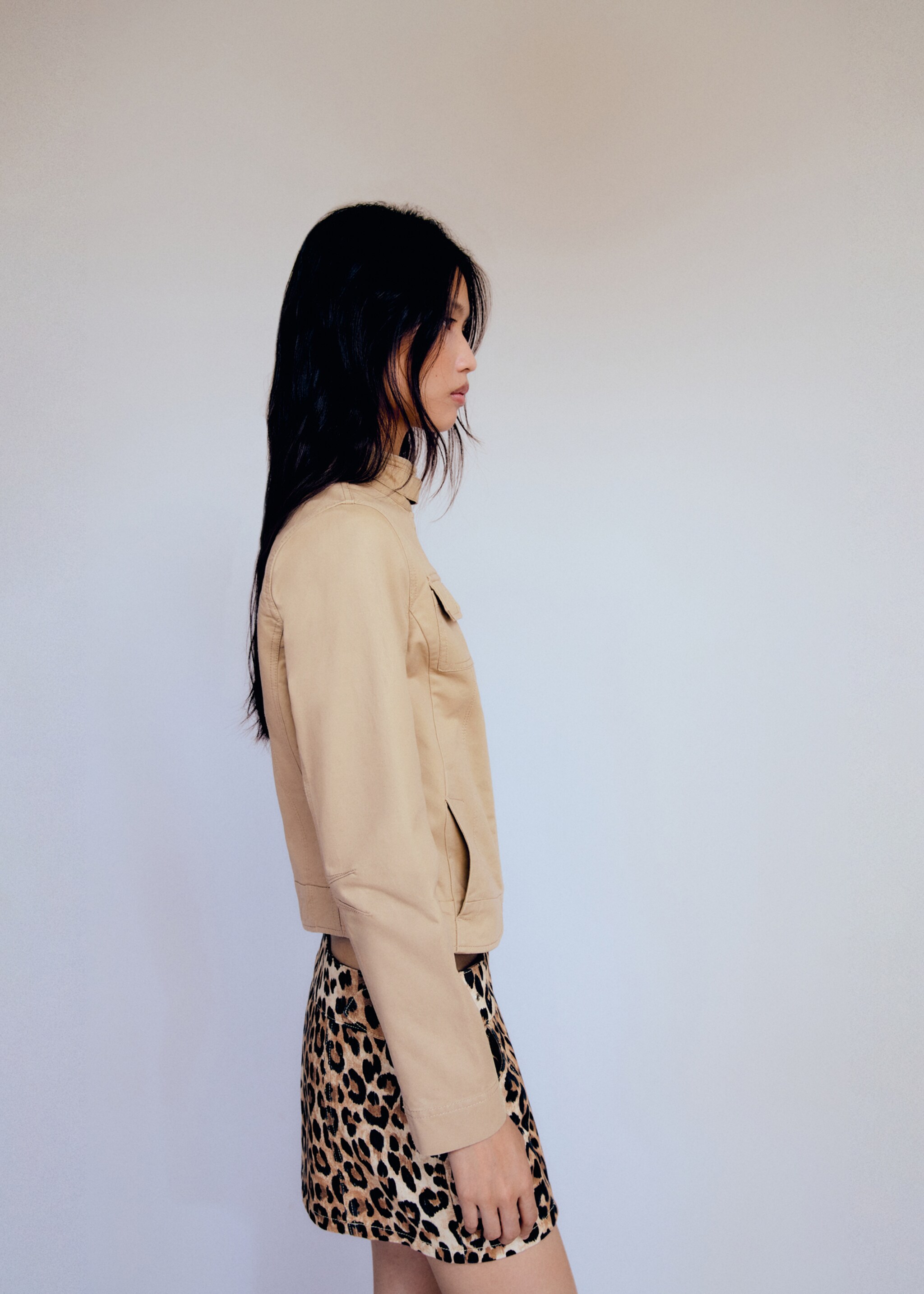 Pockets denim jacket - Reverse of the article