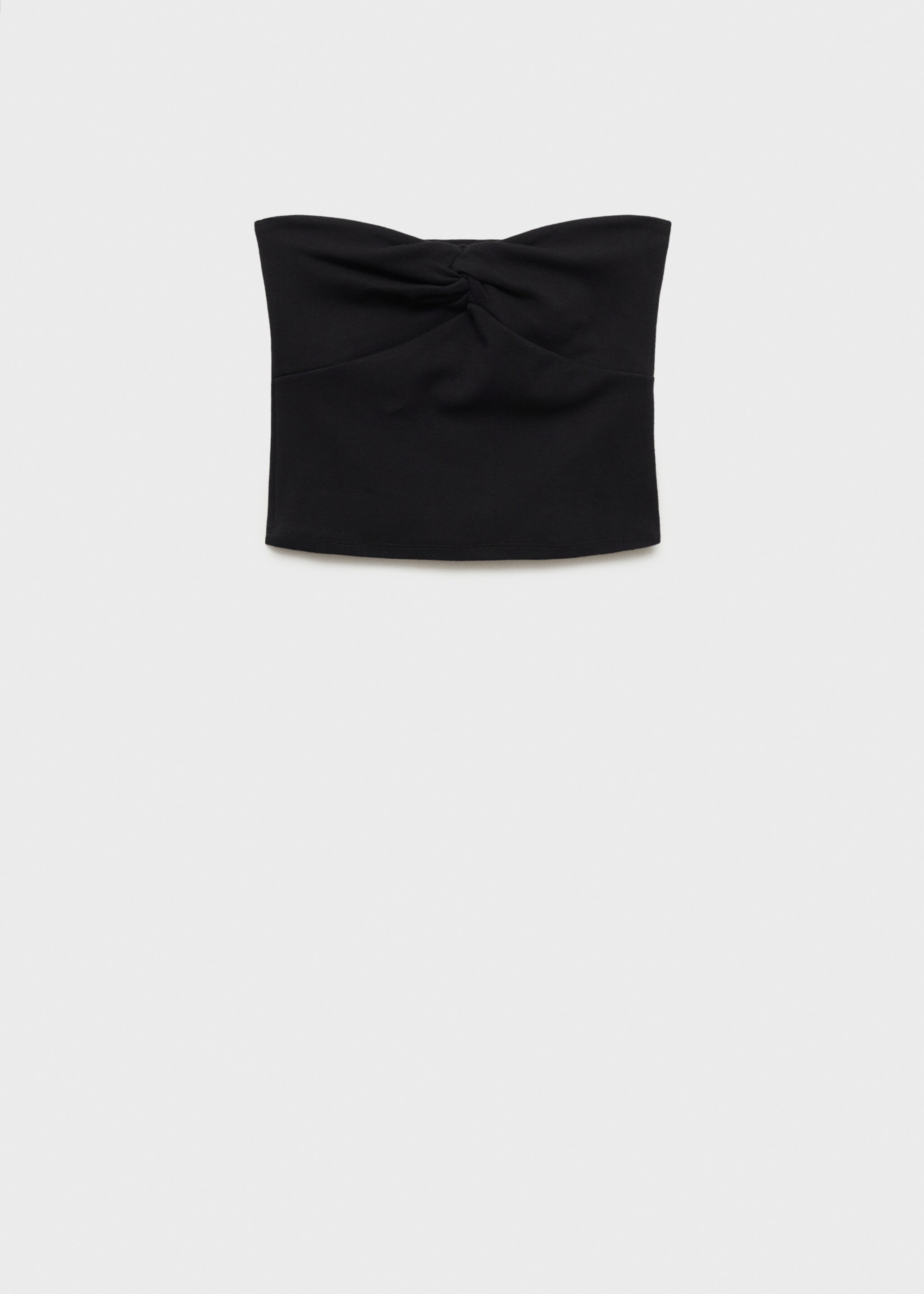 Knot crop top - Article without model, Black. Ref: 77076358-00.