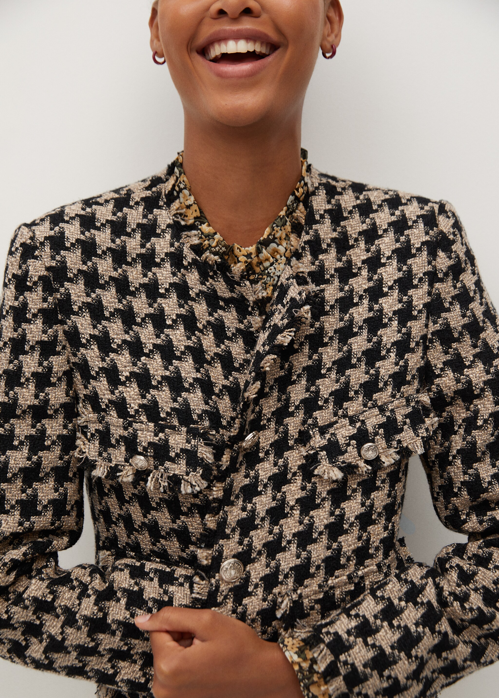 Chaqueta tweed bolsillos - Detalle del artículo 3