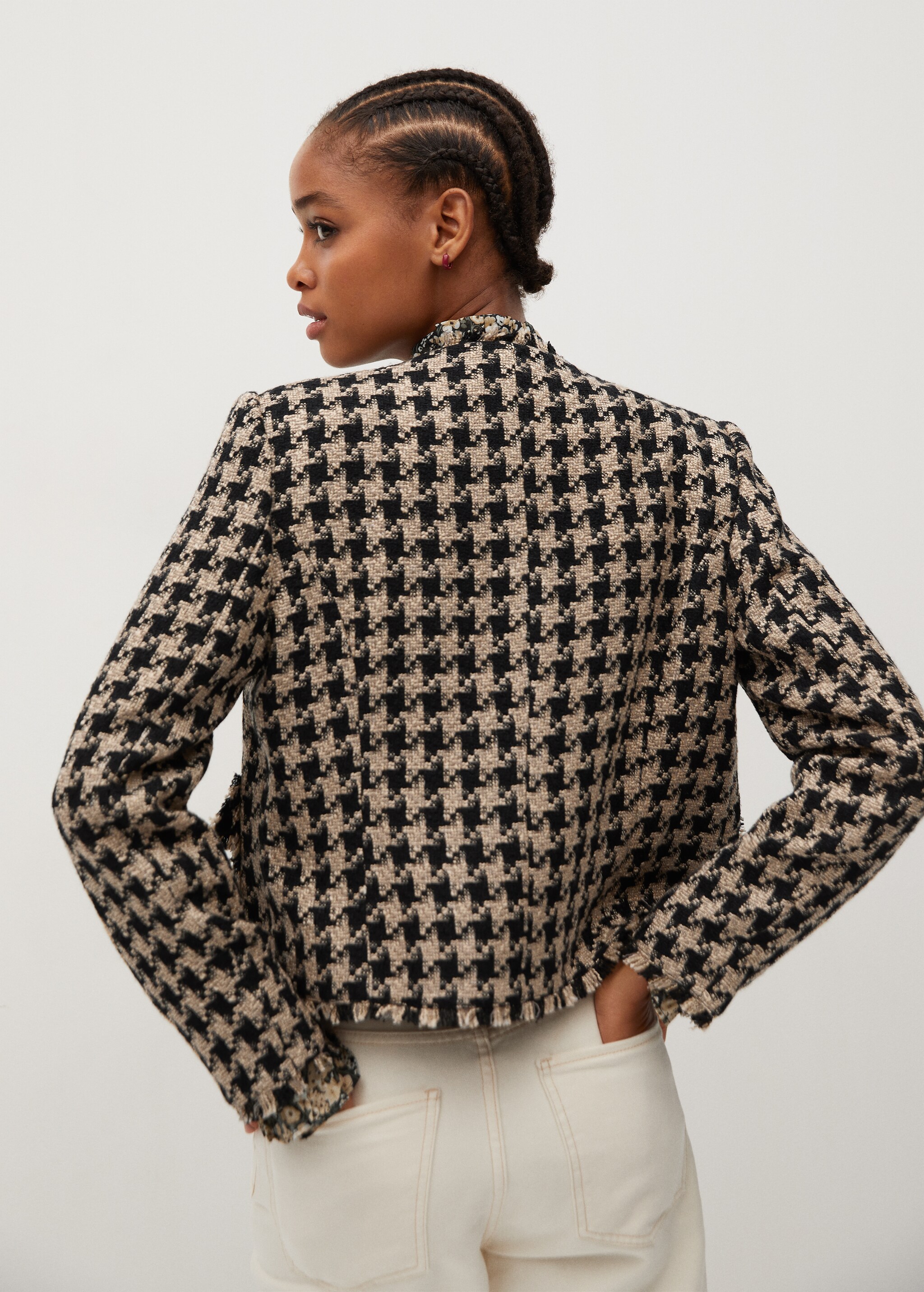 Chaqueta tweed bolsillos - Reverso del artículo