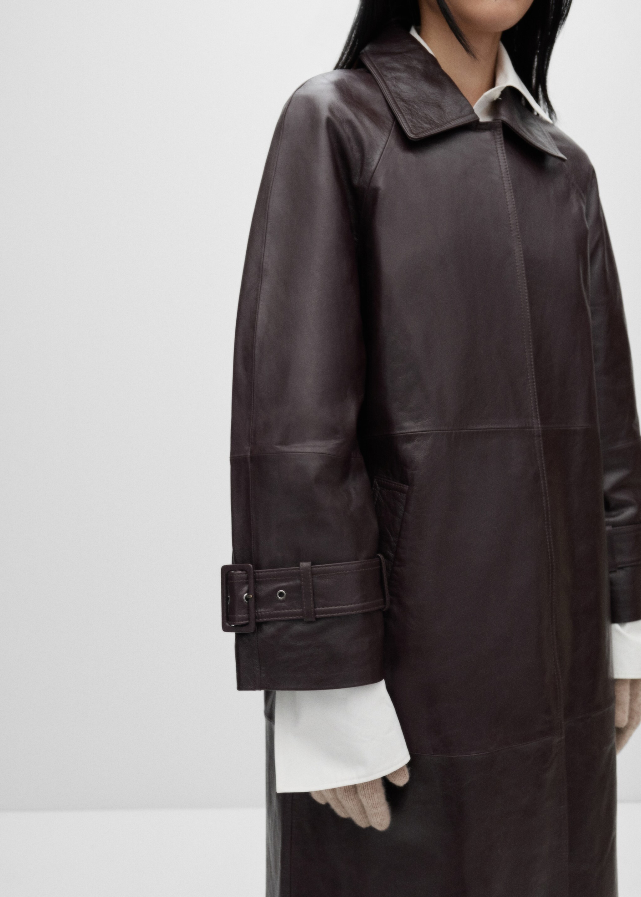 100 % Kaschmir-Handschuhe - Detail des Artikels 9, Mittelbraun. Ref: 77076720-00.