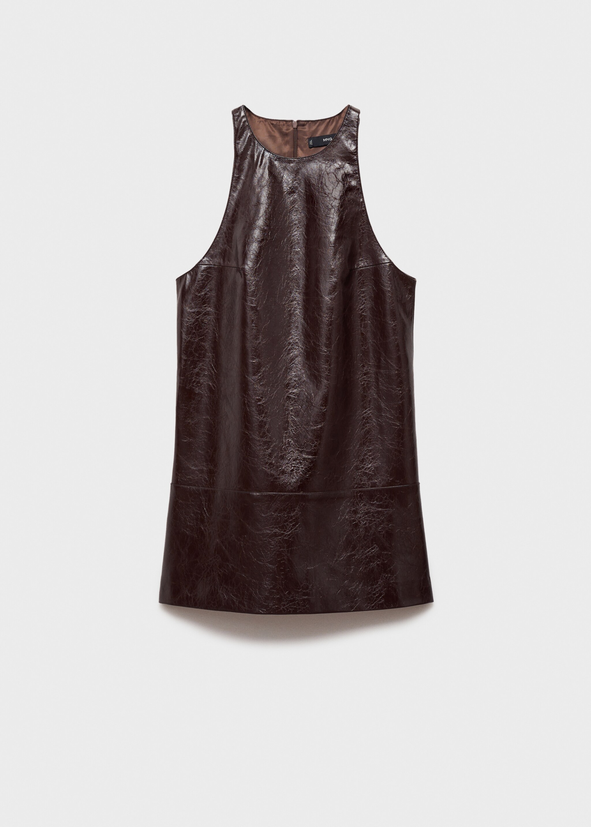 Robe simili-cuir sans manches - Article sans modèle, Lie de vin. Ref: 77076722-00.