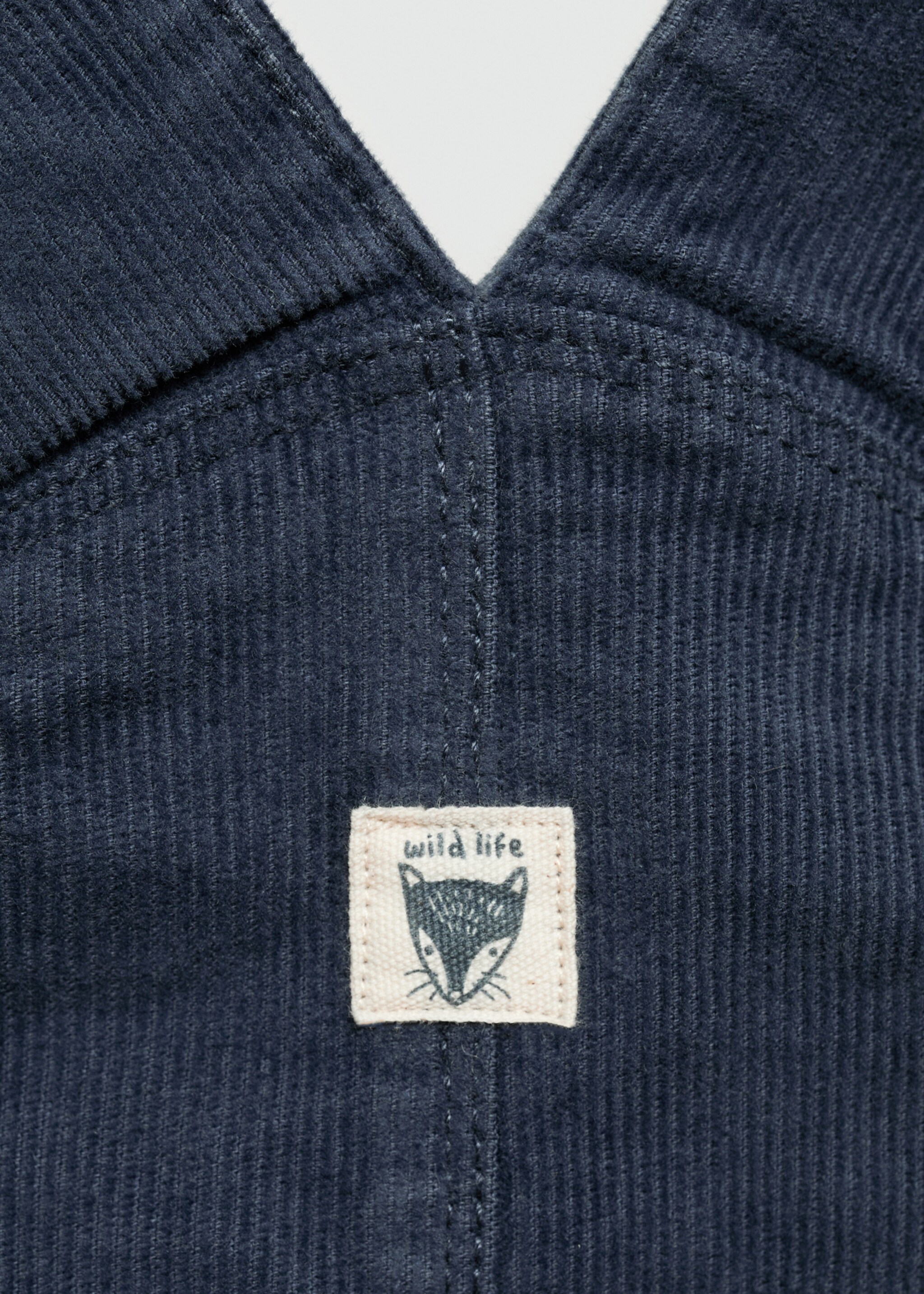 Cord-Latzhose mit Tasche - Detail des Artikels 0, Blau. Ref: 77076723-00.