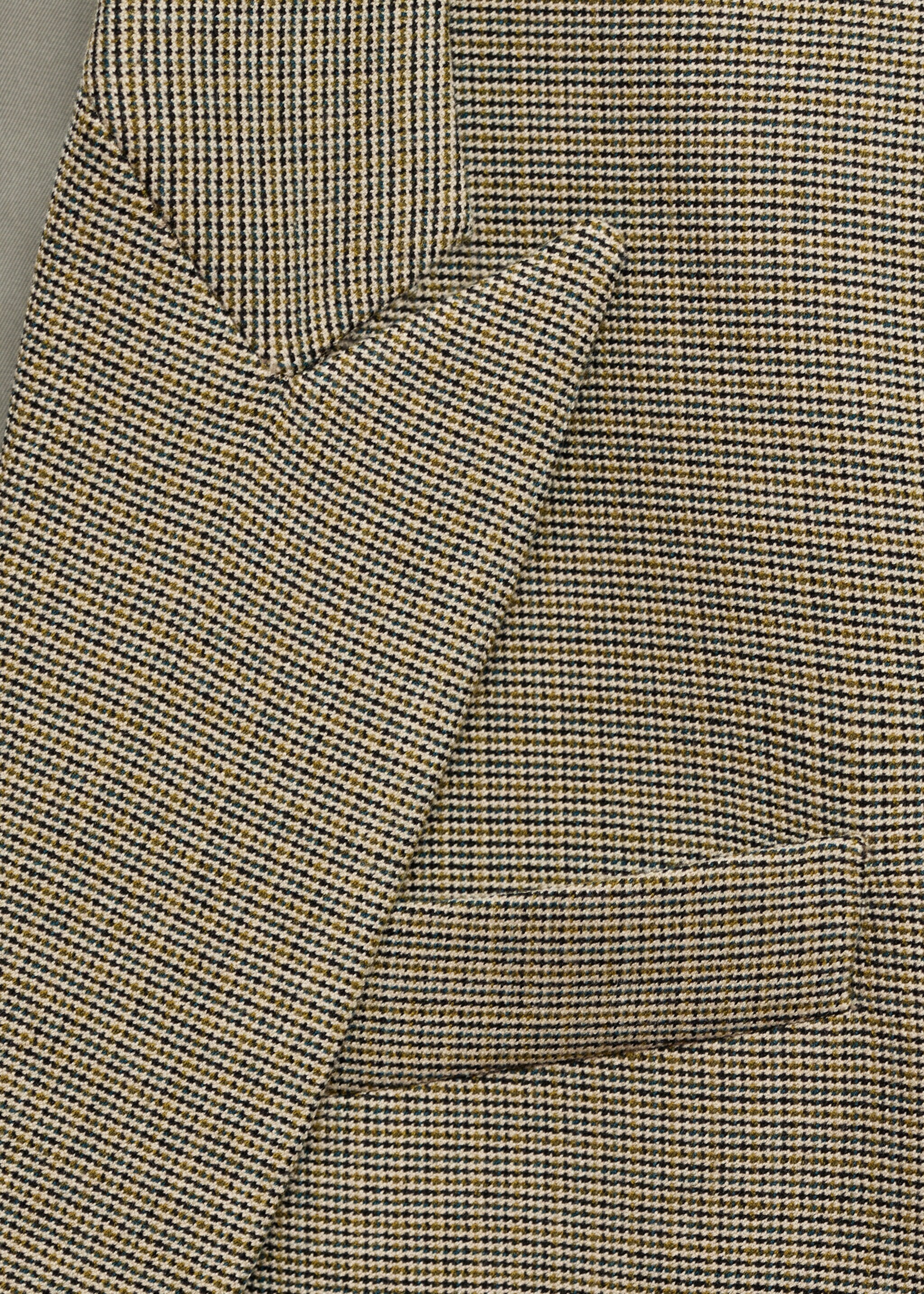 Micro pied-de-poule colbert - Detail van het artikel 0, Kaki. Ref: 77076724-00.