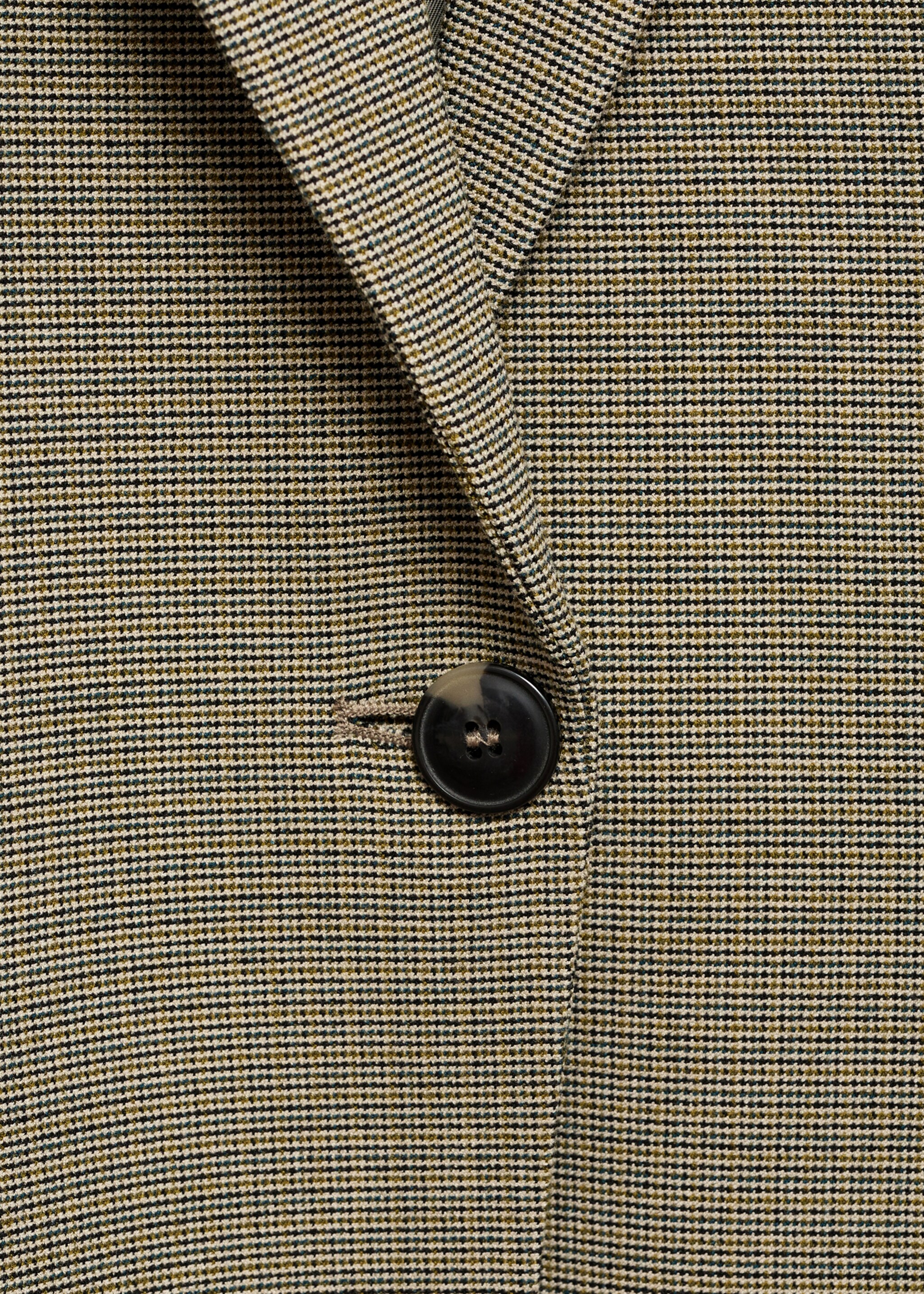 Micro pied-de-poule colbert - Detail van het artikel 8, Kaki. Ref: 77076724-00.