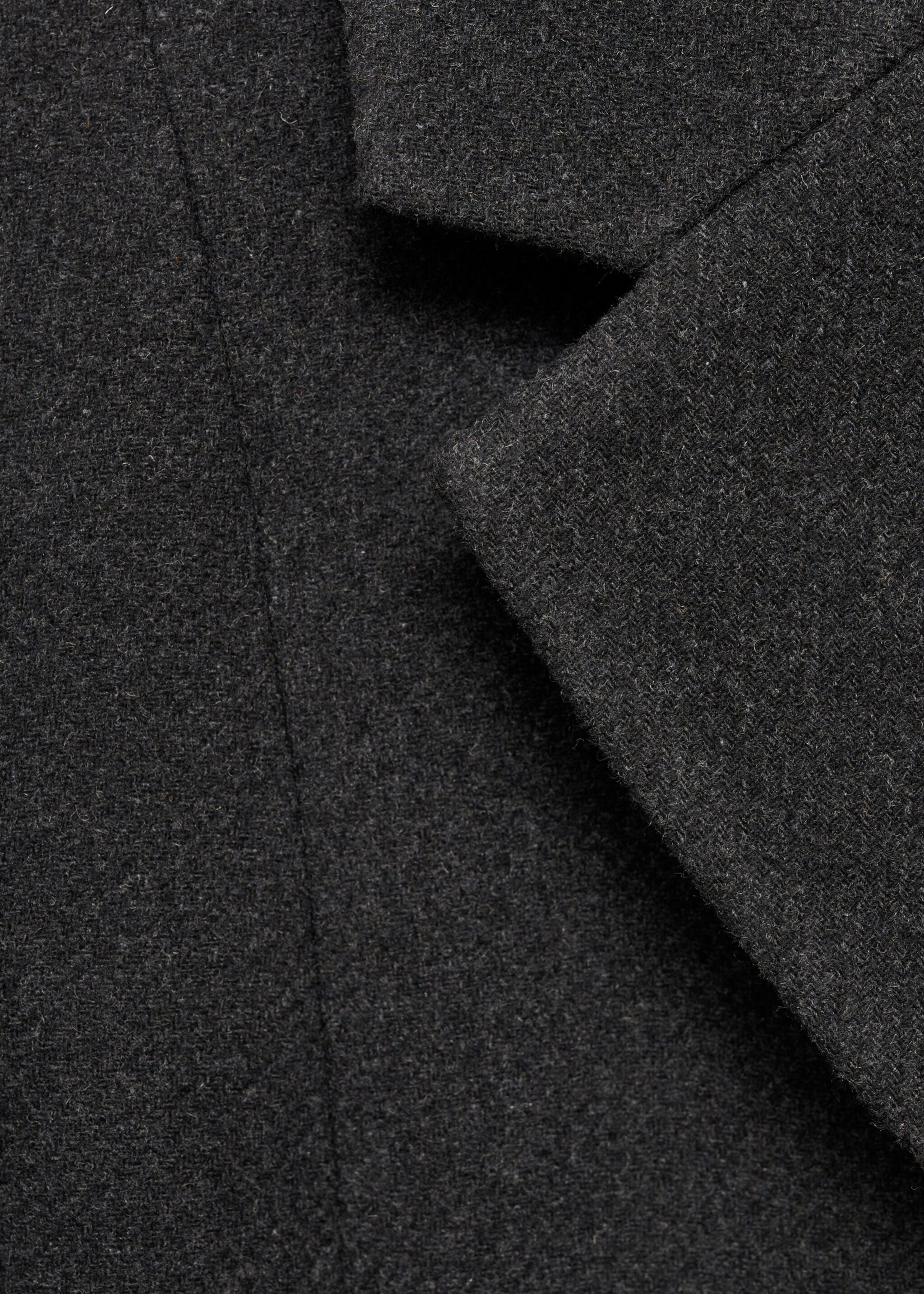 Vlněný kabátek s dvouřadým zapínáním na knoflíky - Detail zboží 8, Šedá. Ref: 77076725-00.
