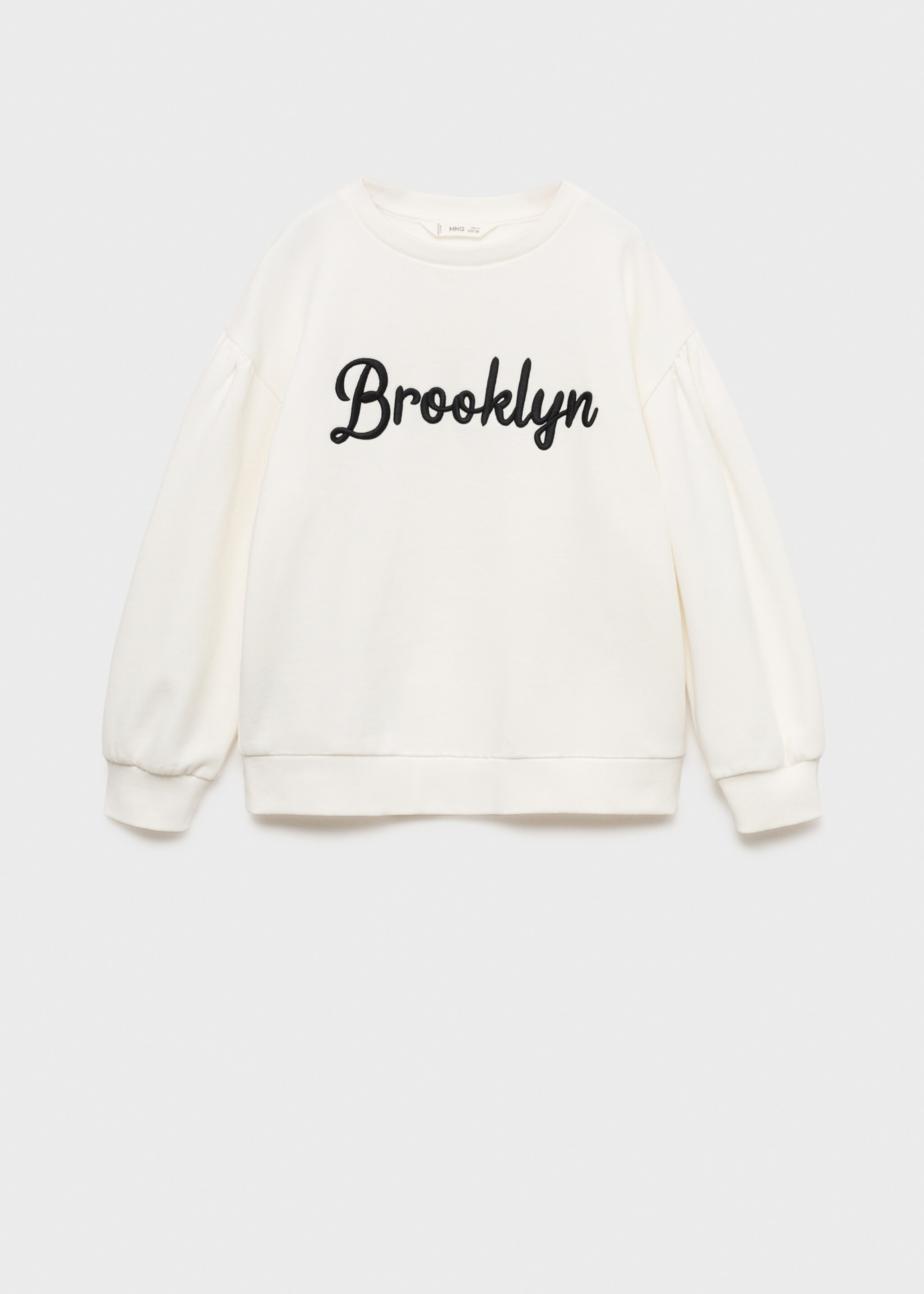 Embroidered detail cotton sweatshirt - Article without model