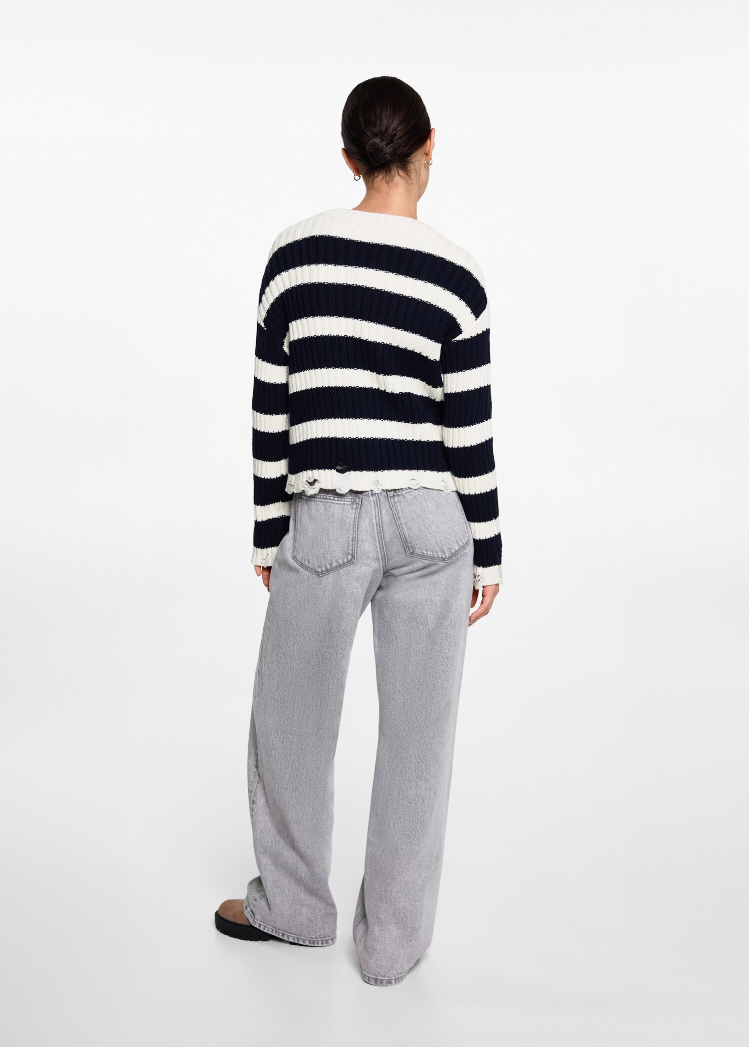 Knit striped sweater - Reverse of the article