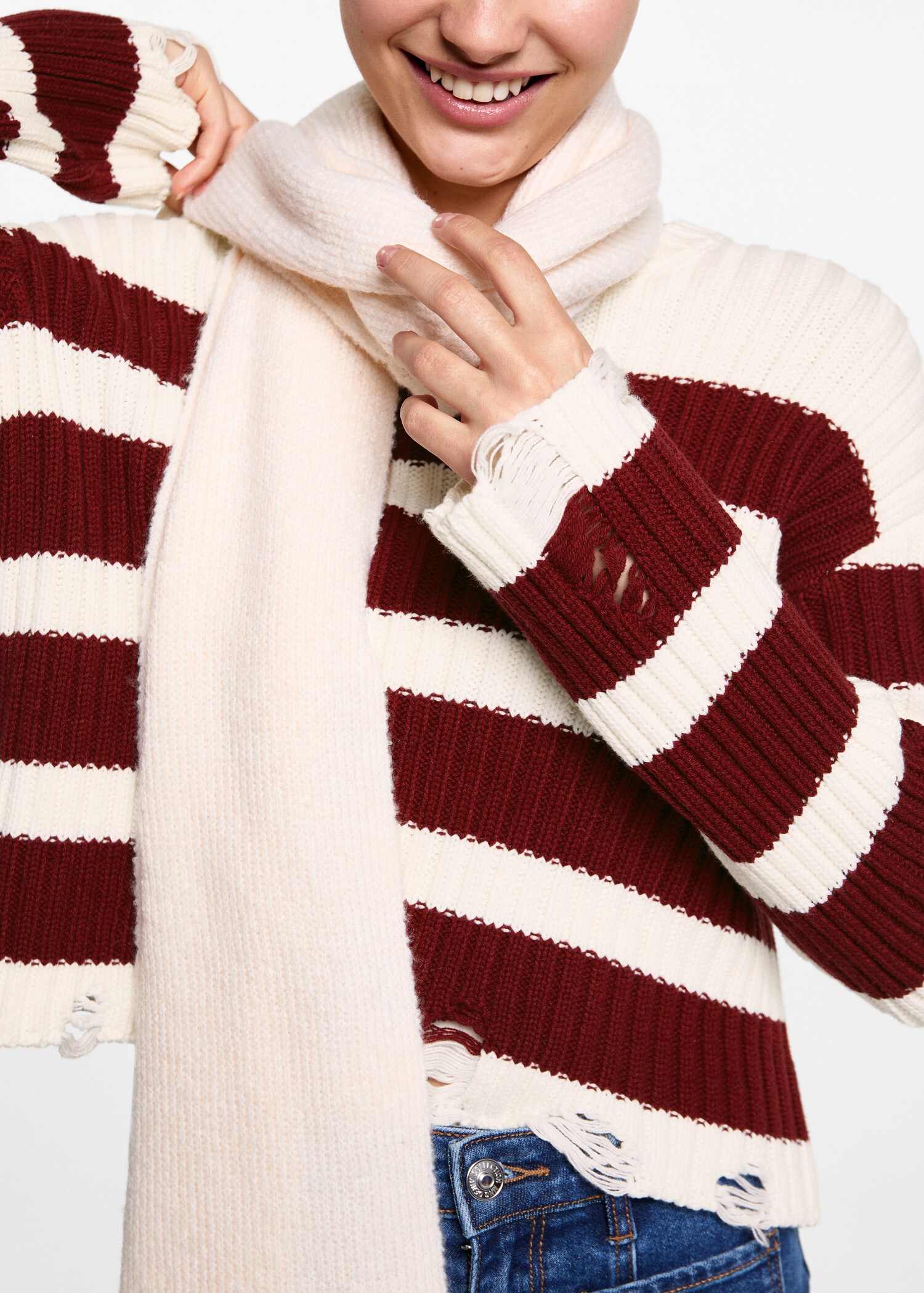 Knit striped sweater - Details of the article 6