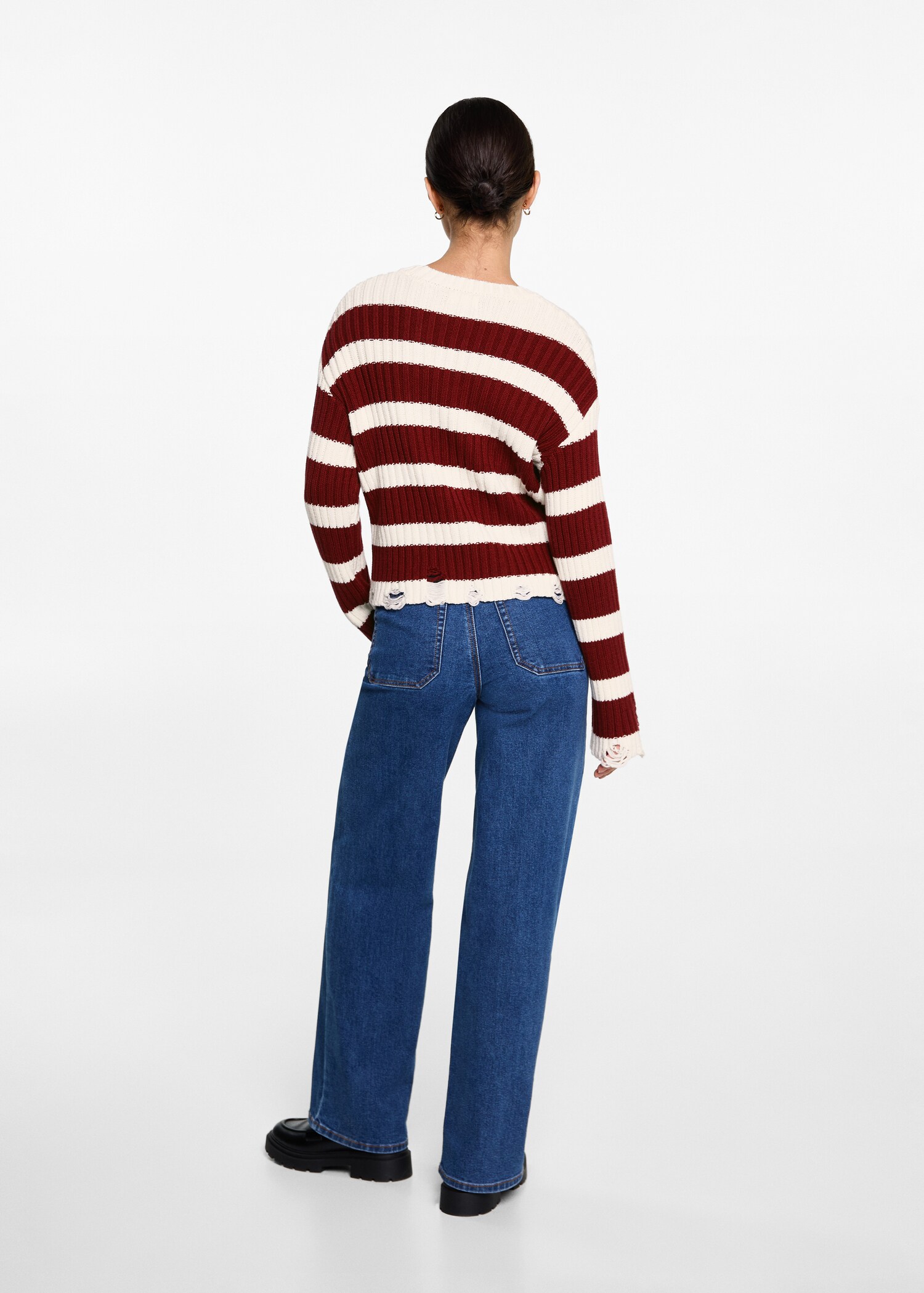 Knit striped sweater - Reverse of the article