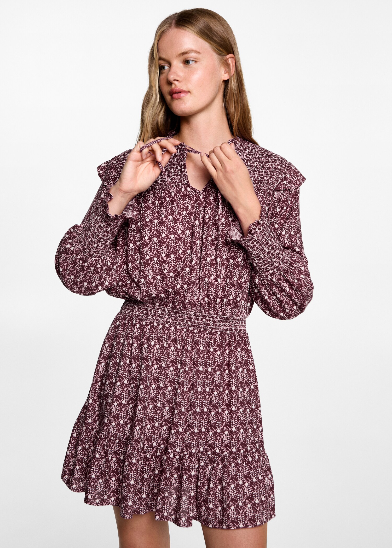 Vestit floral frunzit - Pla mig