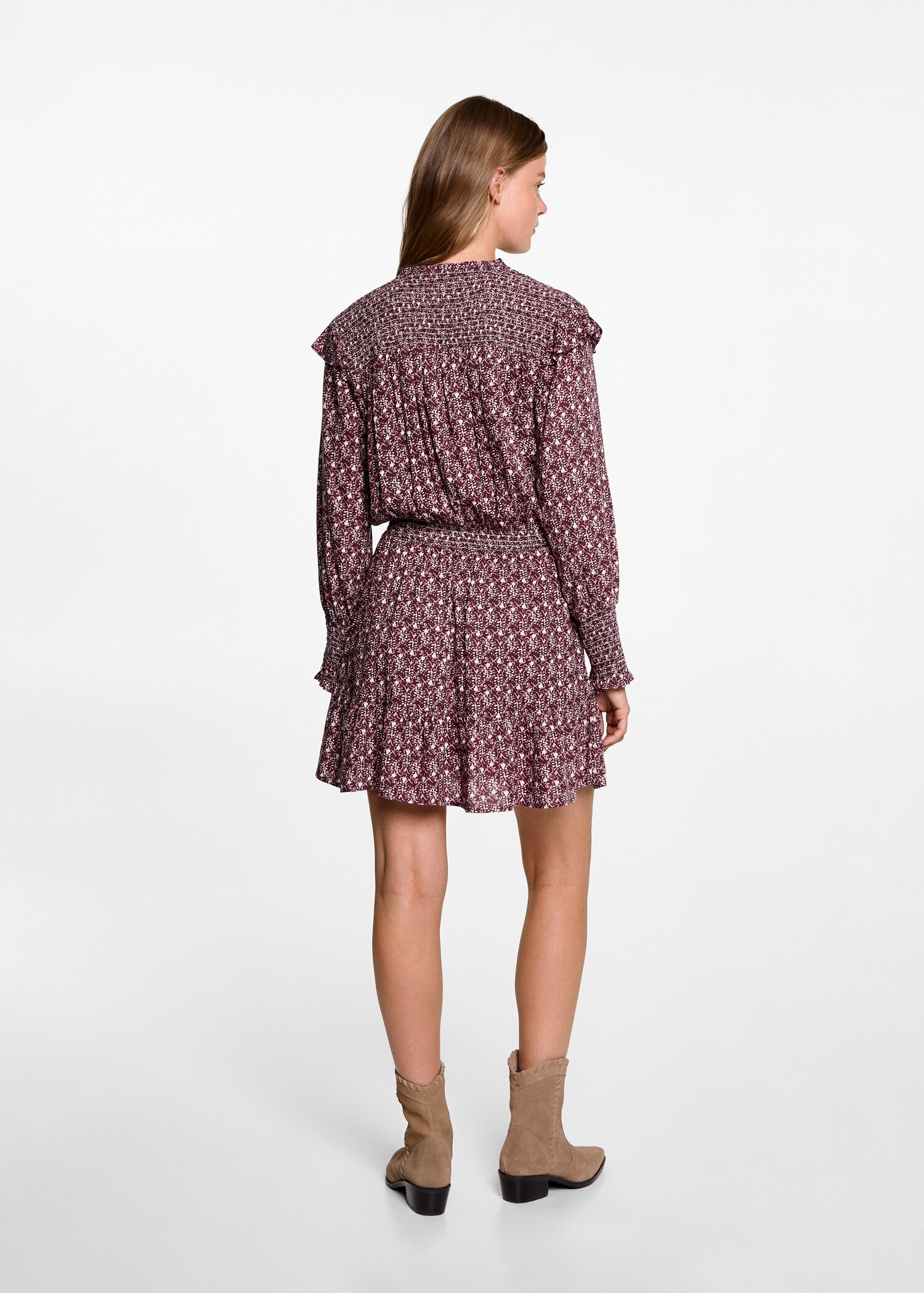 Vestit floral frunzit - Revers de l'article
