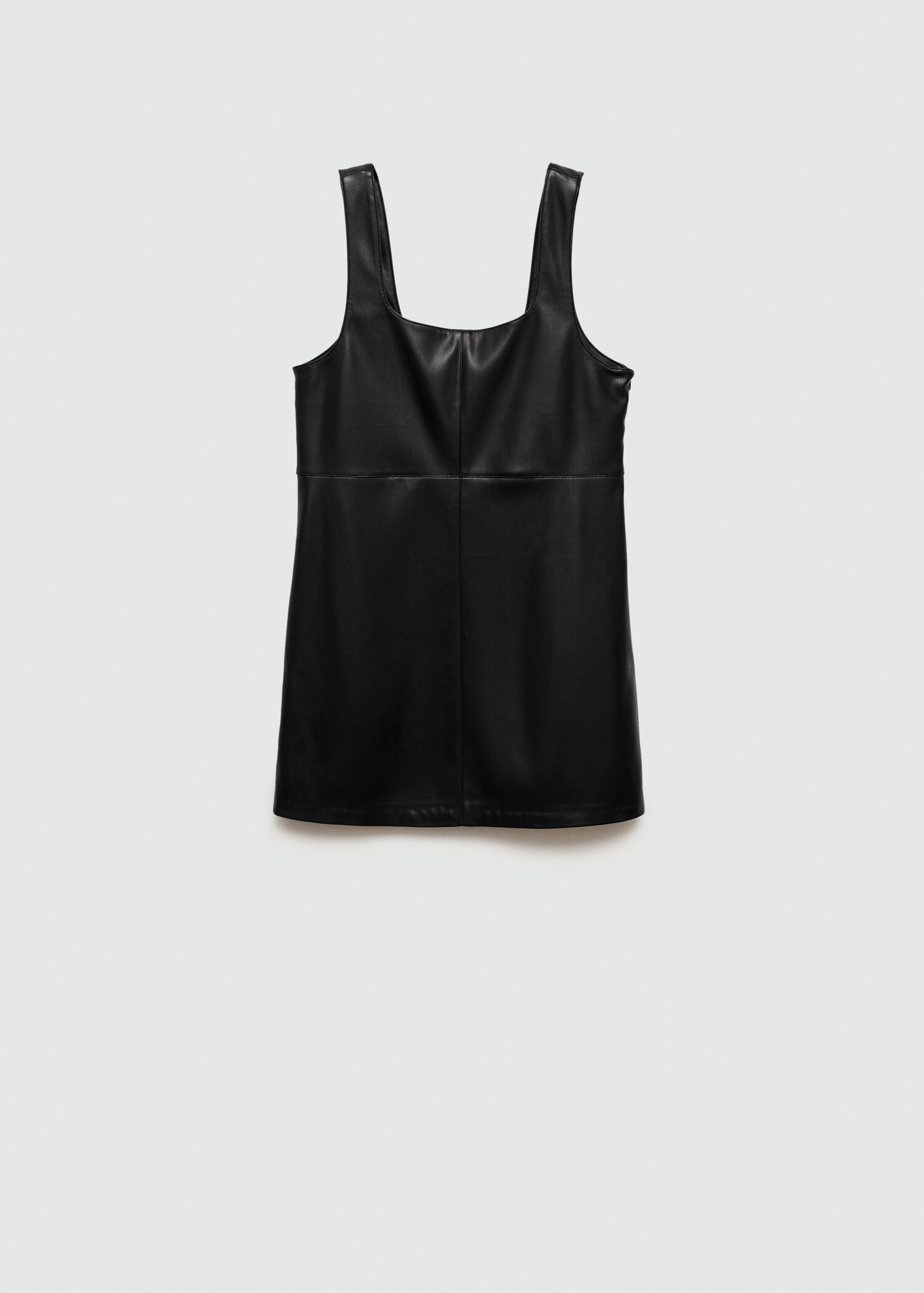Leather-effect pinafore dress - Article without model