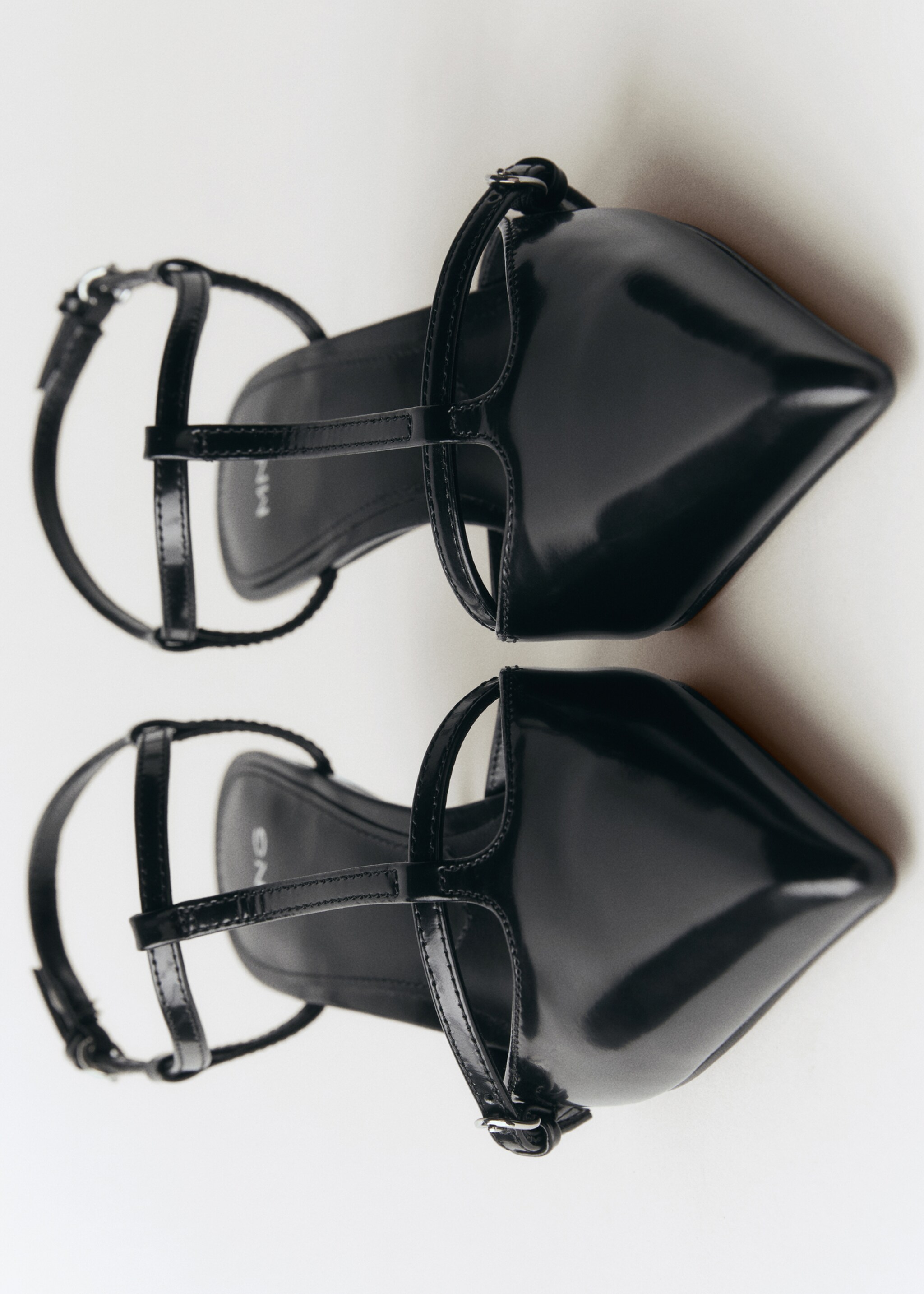 Kitten-heel leather shoes - Details of the article 1, Black. Ref: 77076746-00.