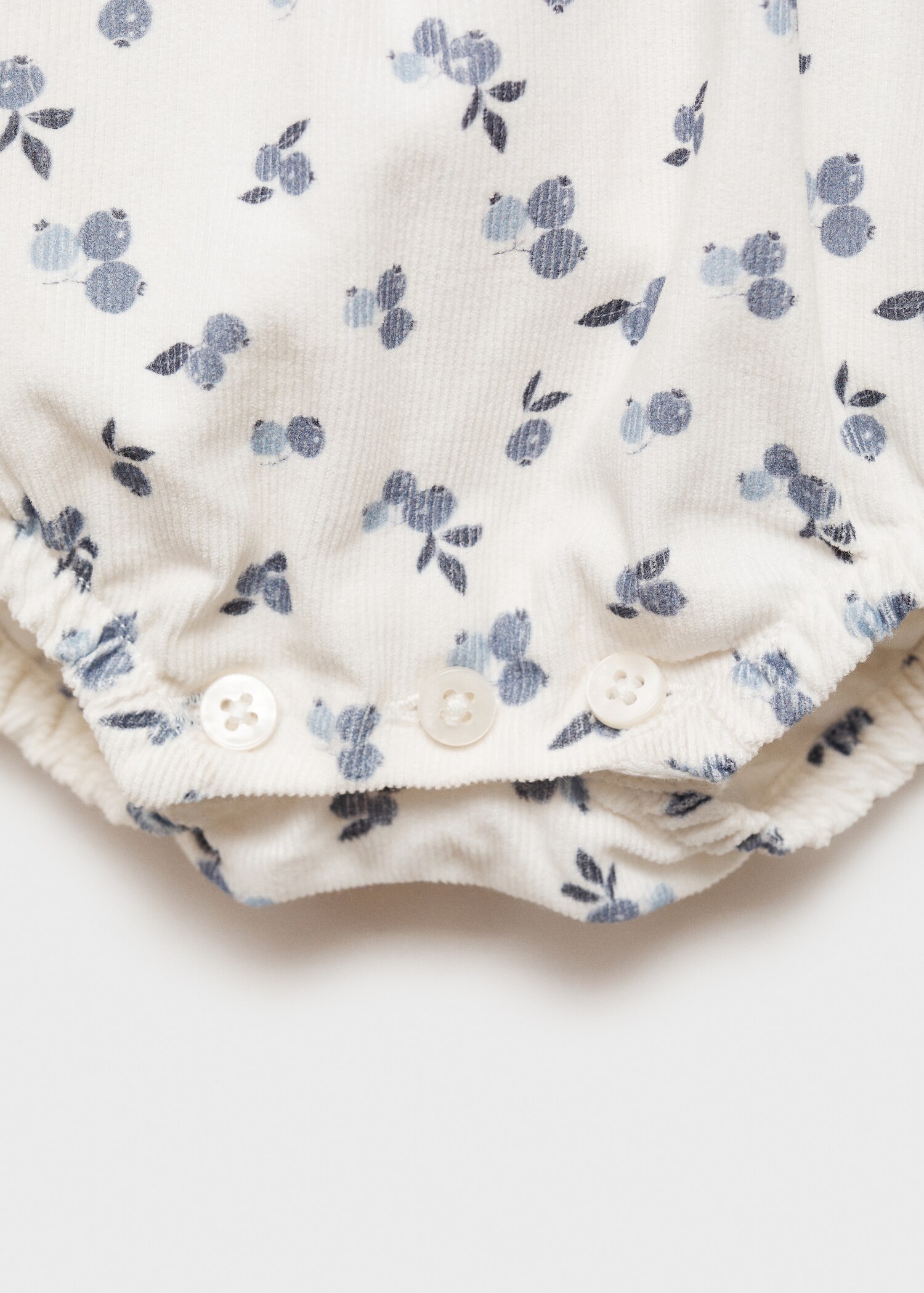 Printed corduroy romper - Details of the article 0