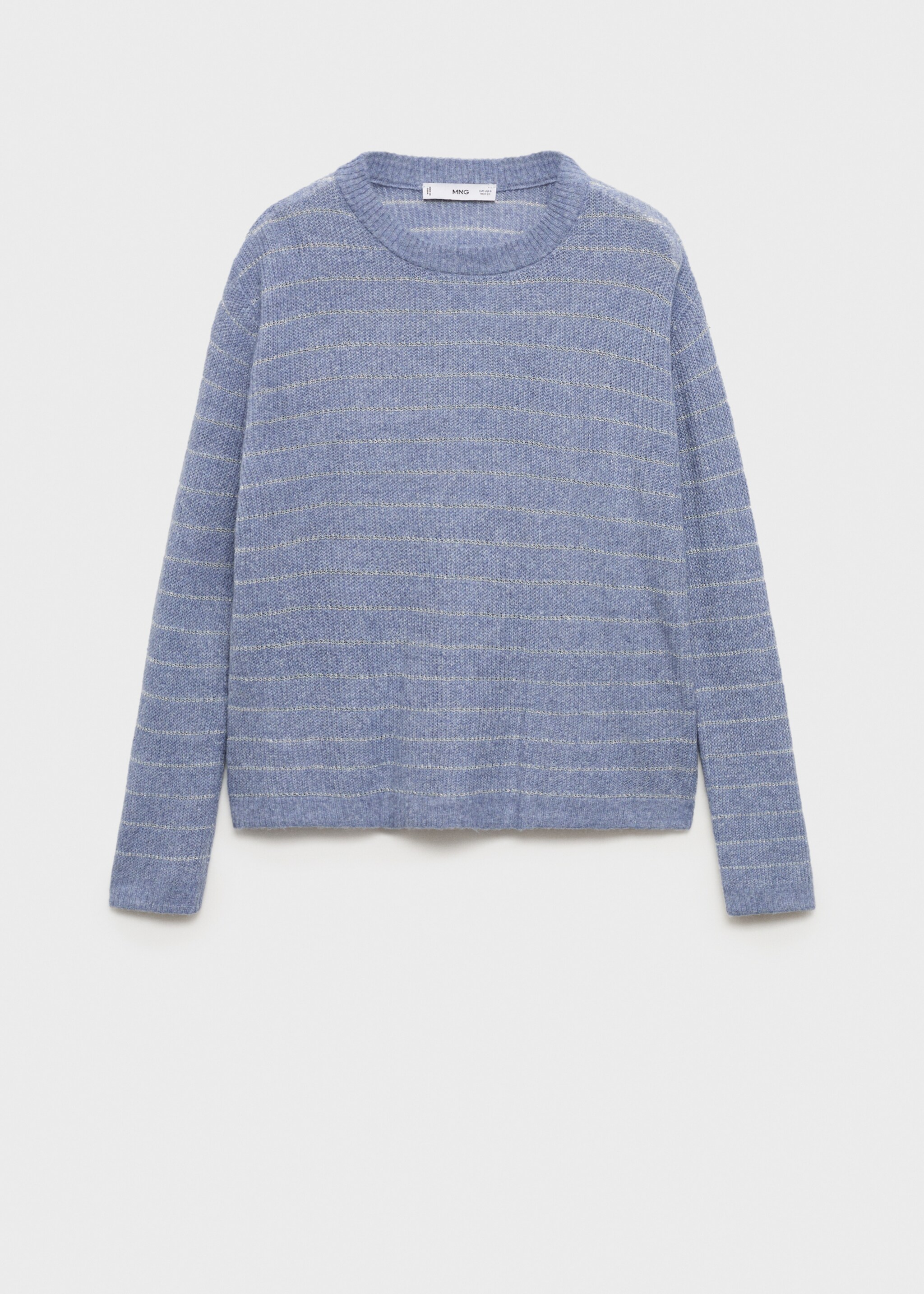 Lurex stripes sweater - Article without model, Blue. Ref: 77076749-00.