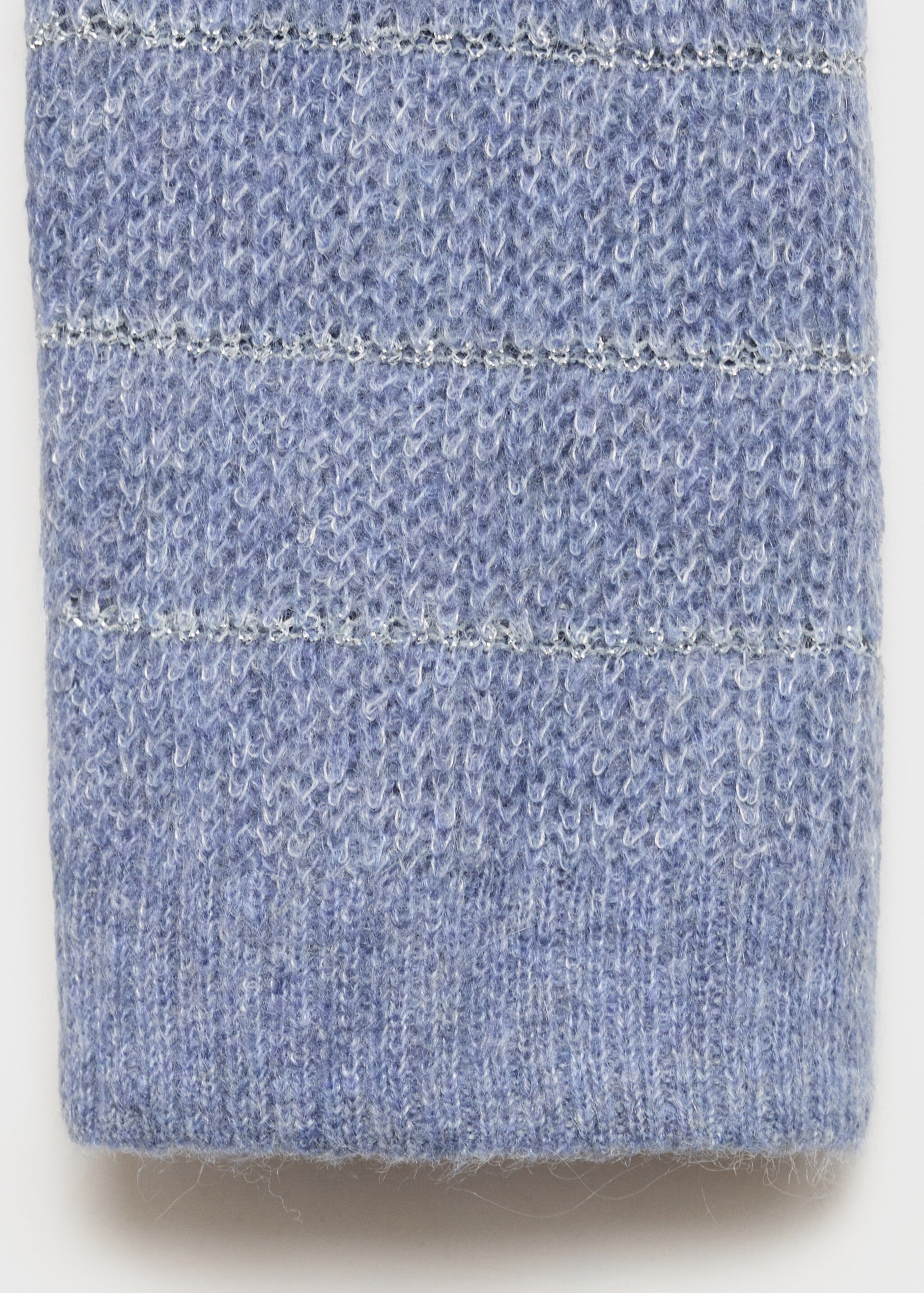 Lurex stripes sweater - Details of the article 0, Blue. Ref: 77076749-00.