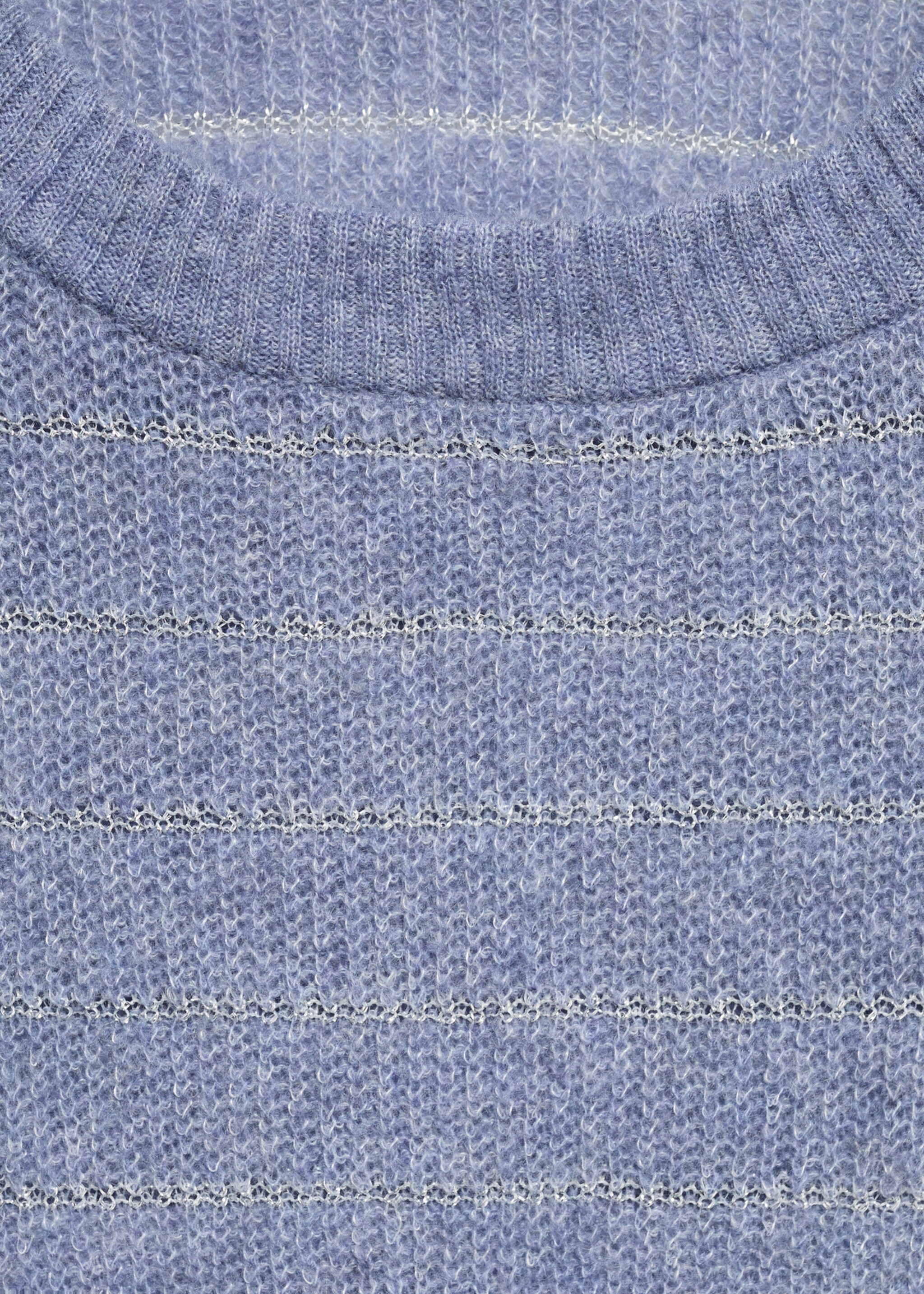 Lurex stripes sweater - Details of the article 8, Blue. Ref: 77076749-00.