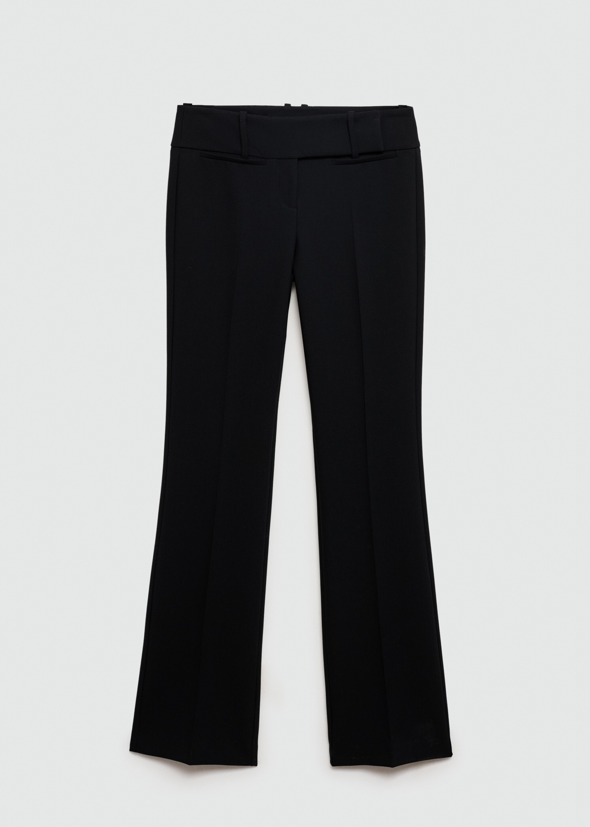 Low-rise flared trousers - Article without model, Black. Ref: 77076755-00.