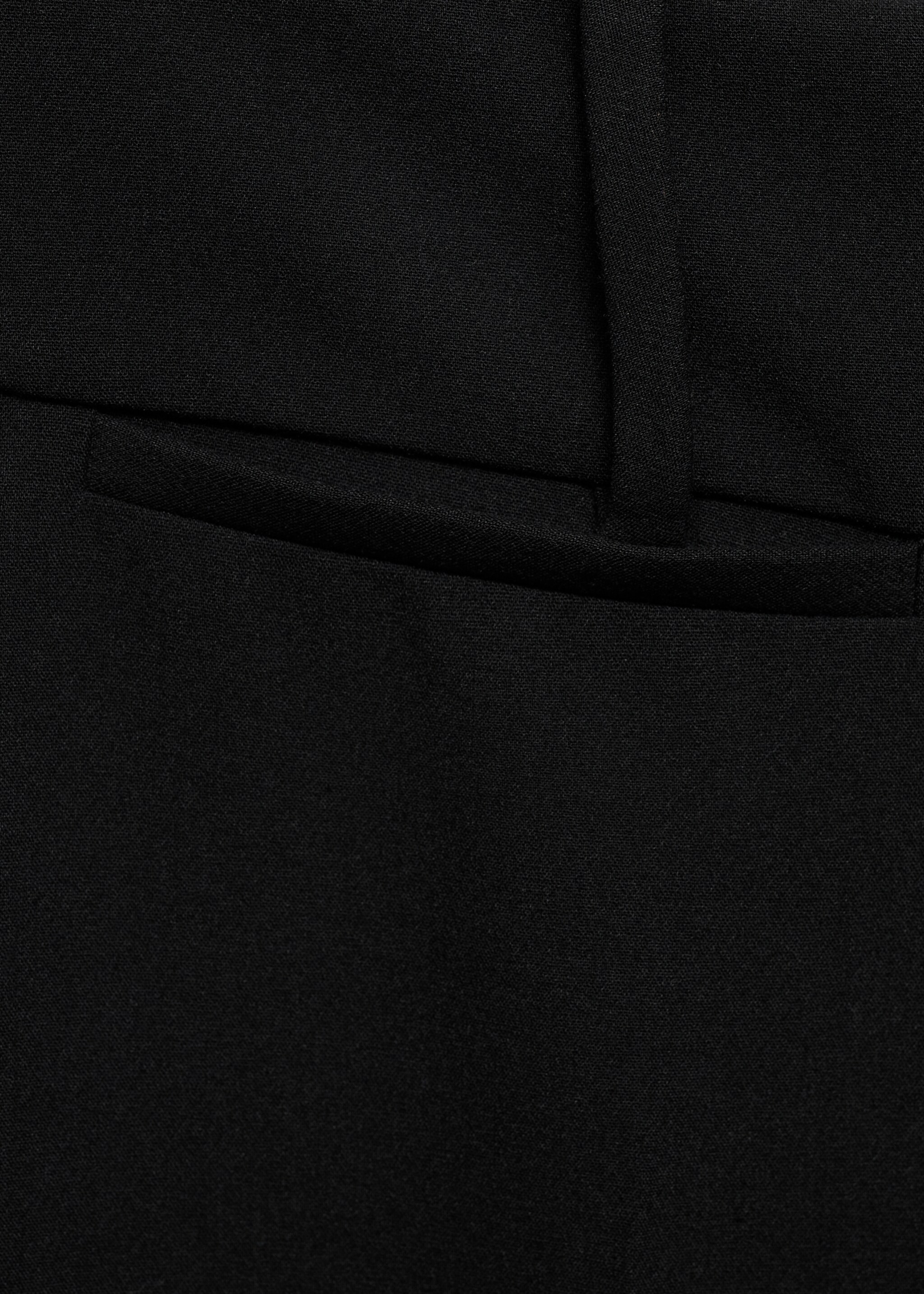 Low-rise flared trousers - Details of the article 8, Black. Ref: 77076755-00.