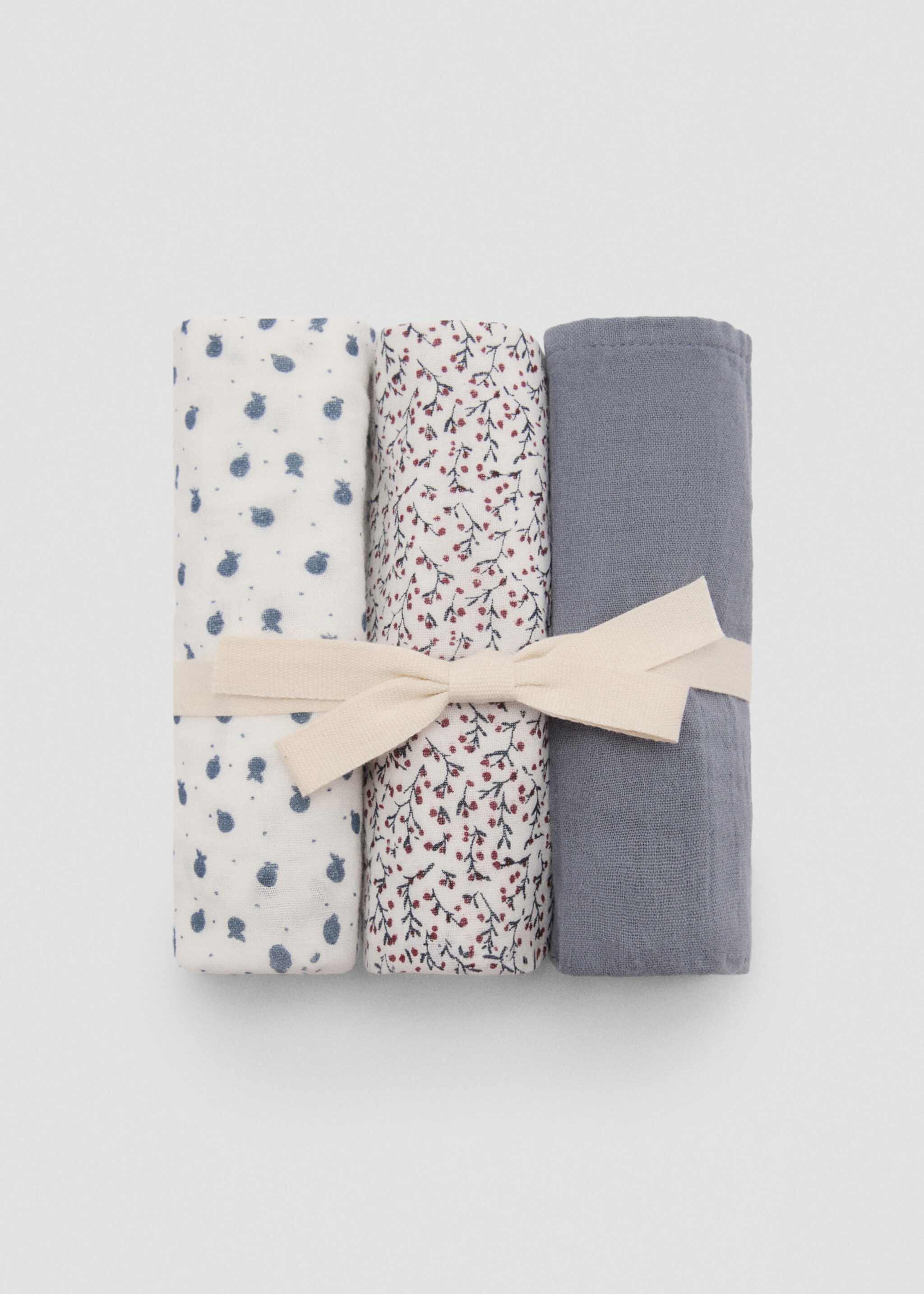 Pack of 3 muslins - Article without model, Blue. Ref: 77076758-00.