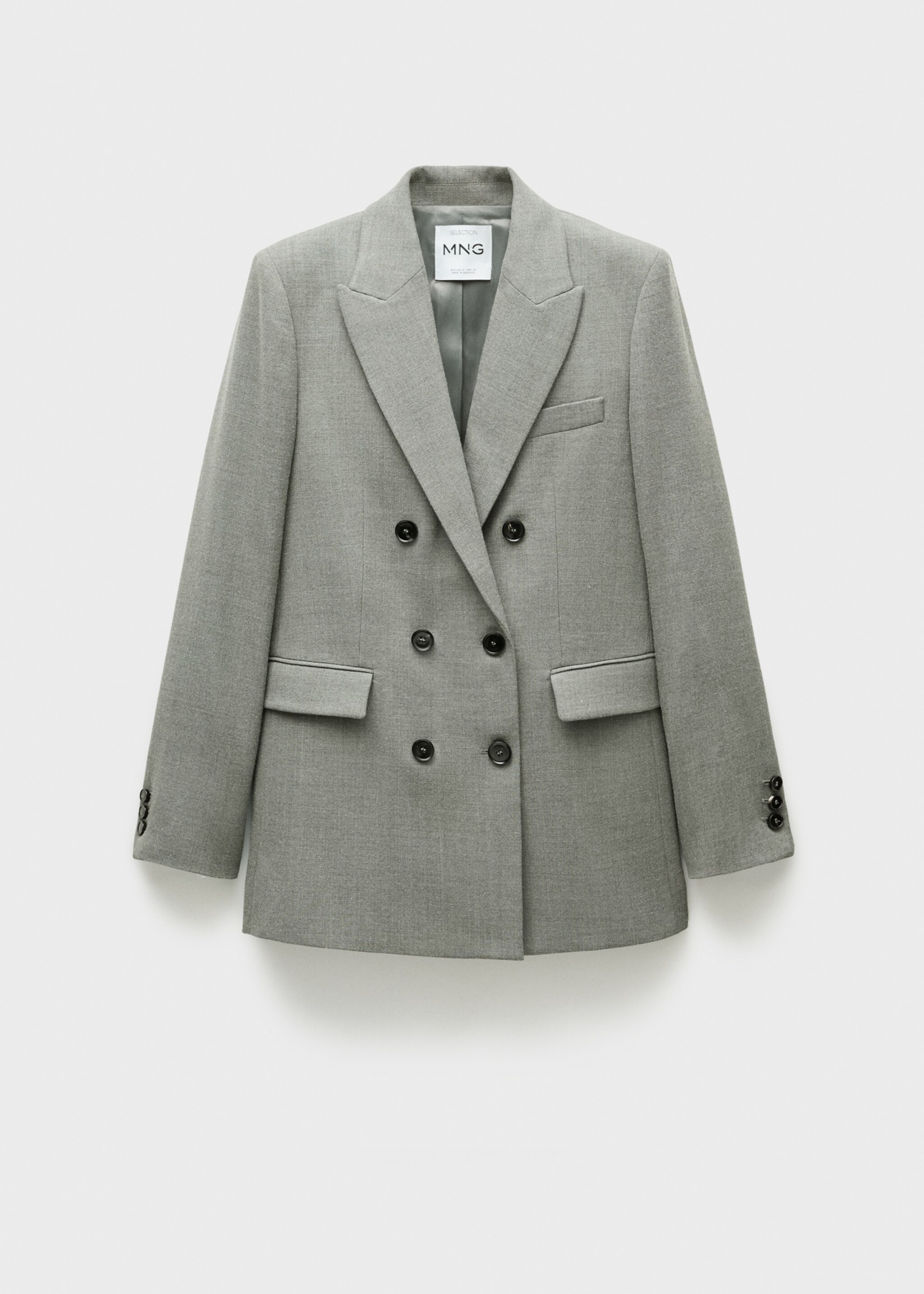 Anzugblazer in Wickeloptik - Artikel ohne Model, Hellgrau meliert. Ref: 77076761-00.