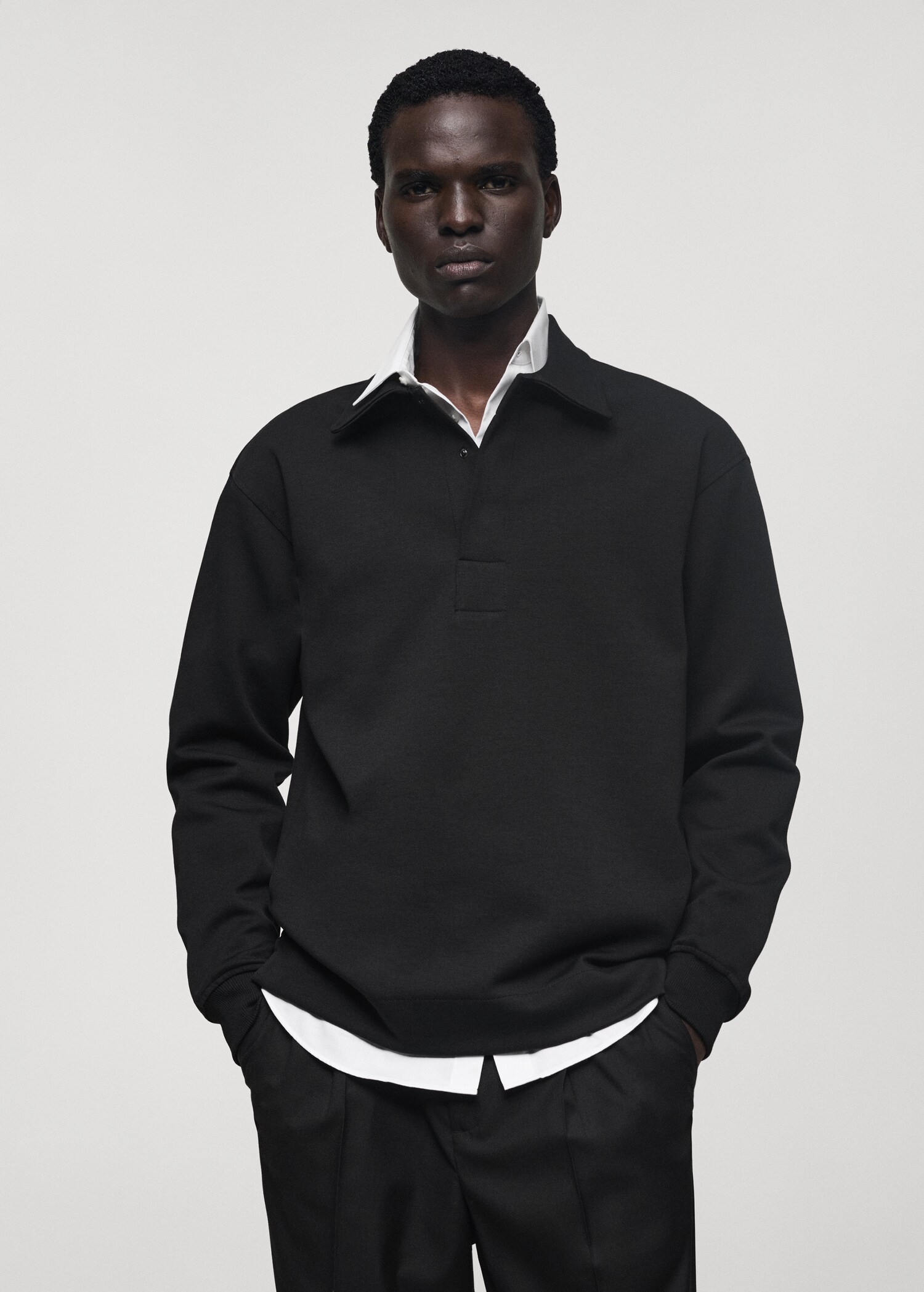 Relaxed-fit cotton polo - Medium plane